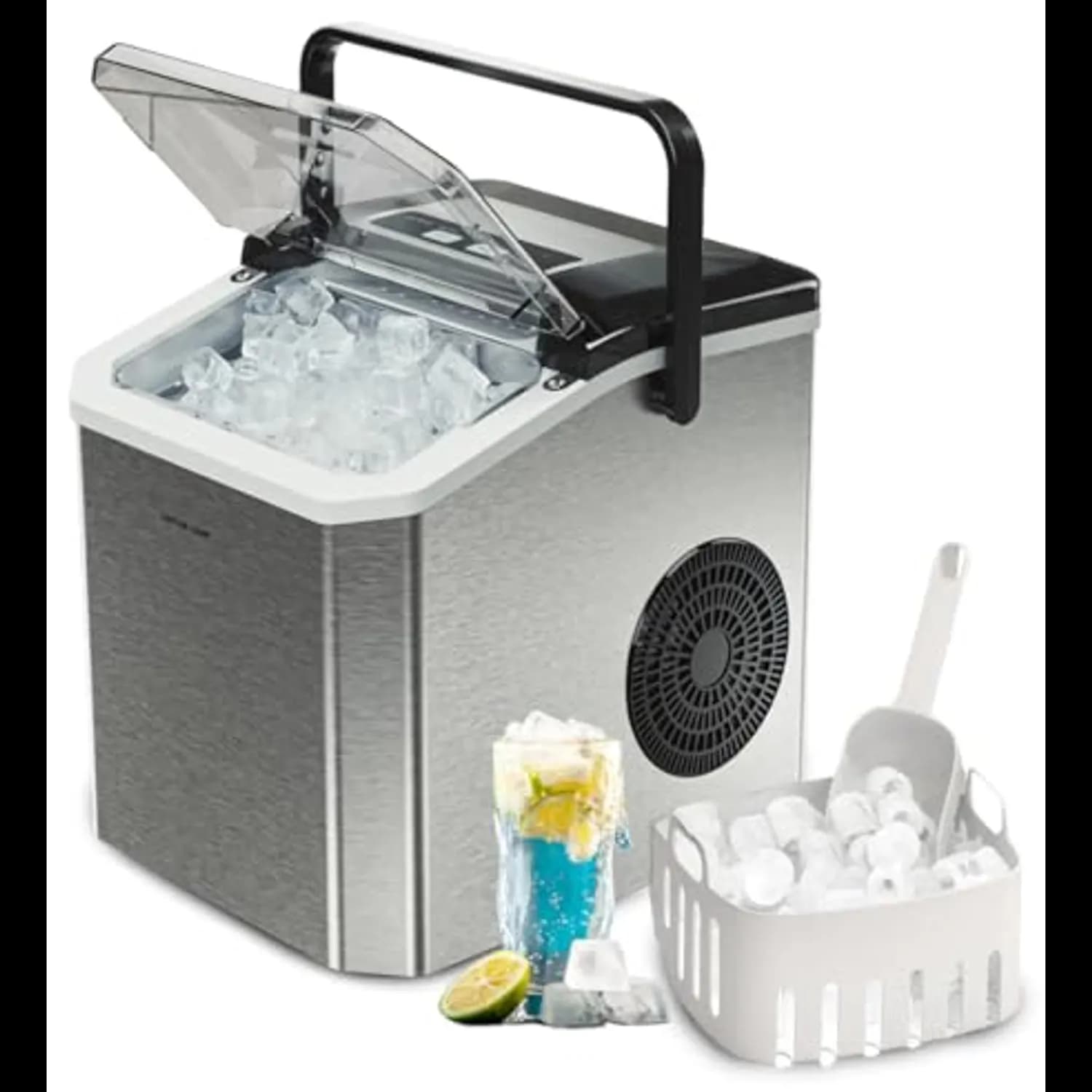 Green Lion Ice Maker Instant Ice Mate - Stainless Steel, Portable 1