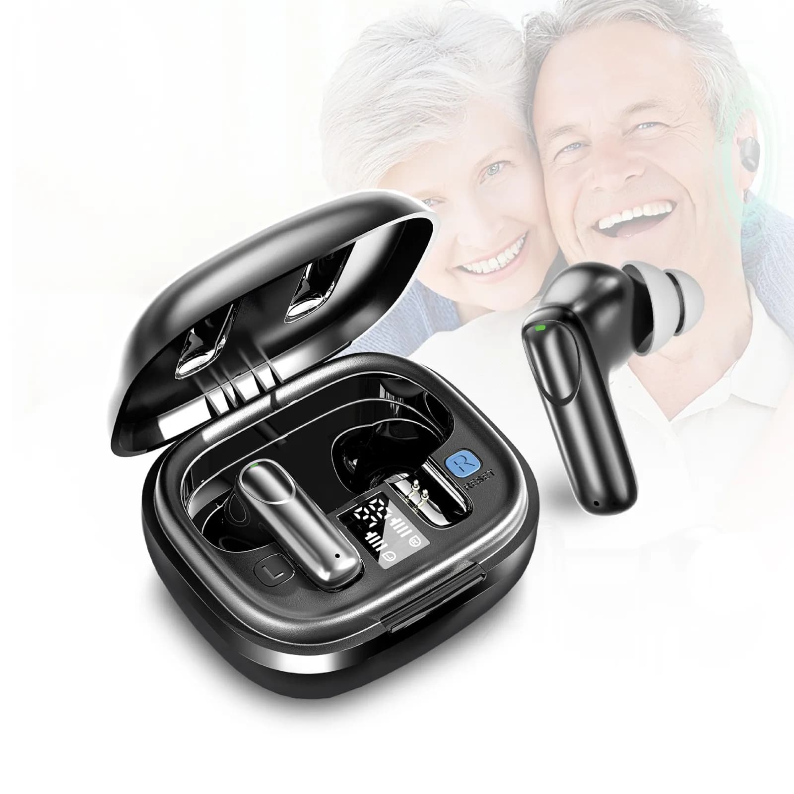 Green Lion Inspire Digital Hearing Aids - Black 1 Green Lion Inspire Digital Hearing Aids - Black 1
