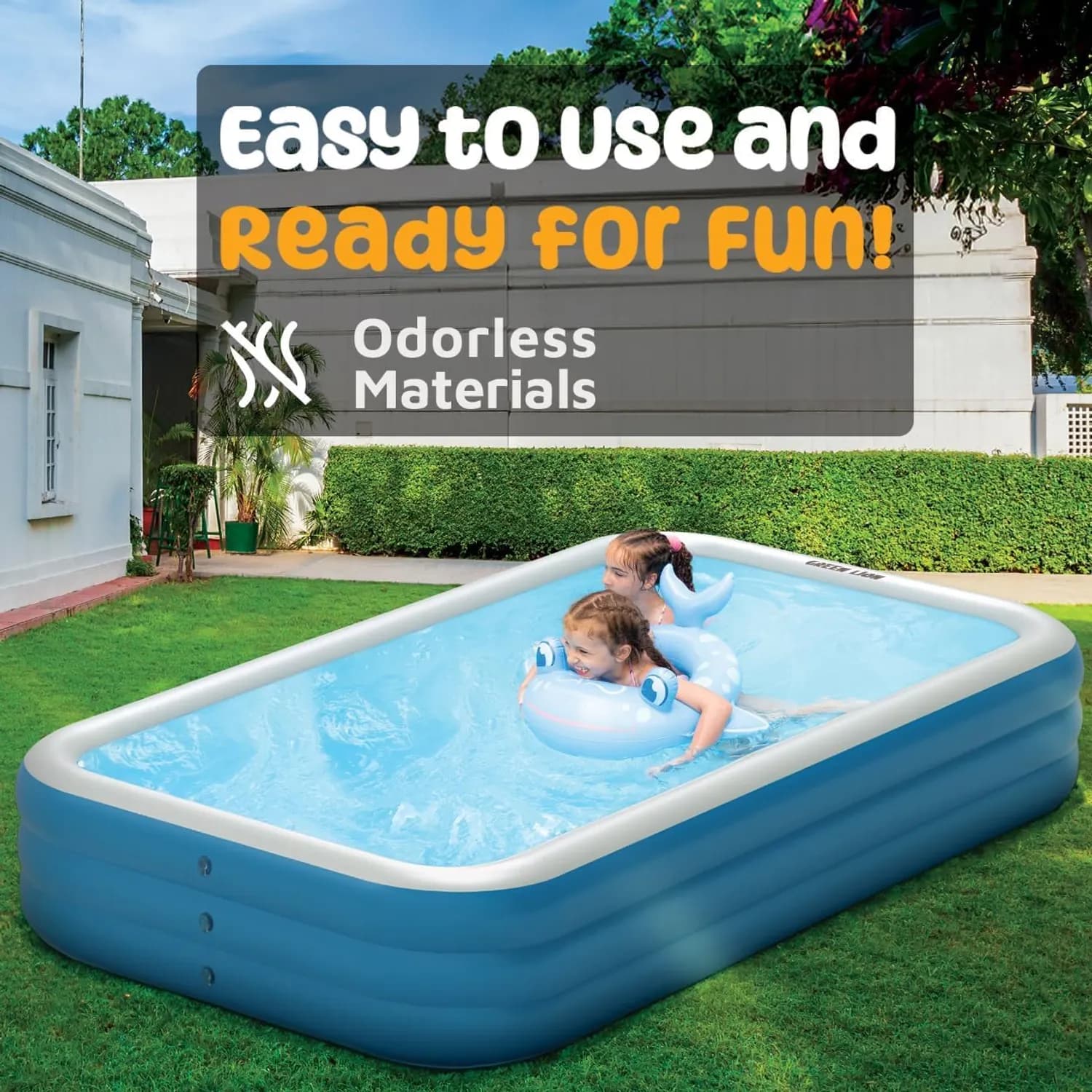 Green Lion Inflatable Swimming Pool - 880L, Blue 5