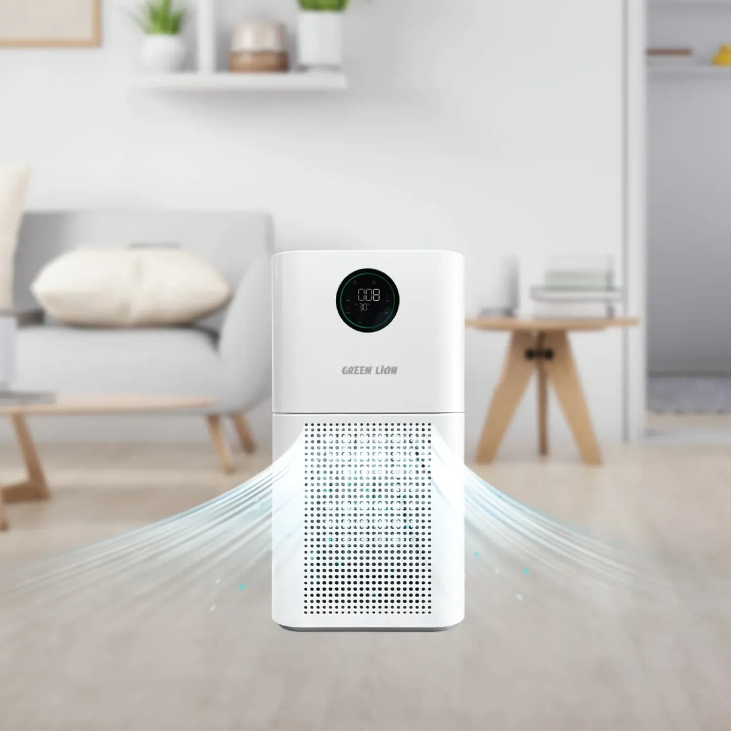 Green Lion Air Purifier - HEPA Filter, White 4