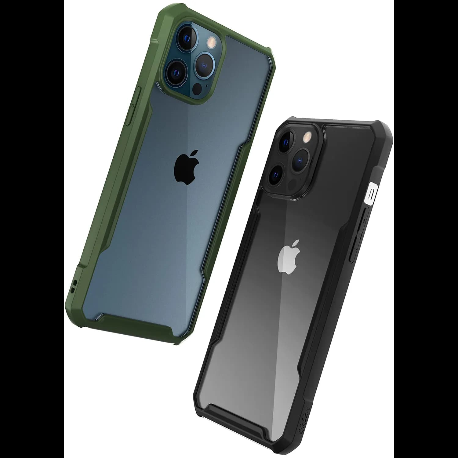Green House Shockproof Case iPhone 12 Pro Max - TPU Bumper, Clear 2