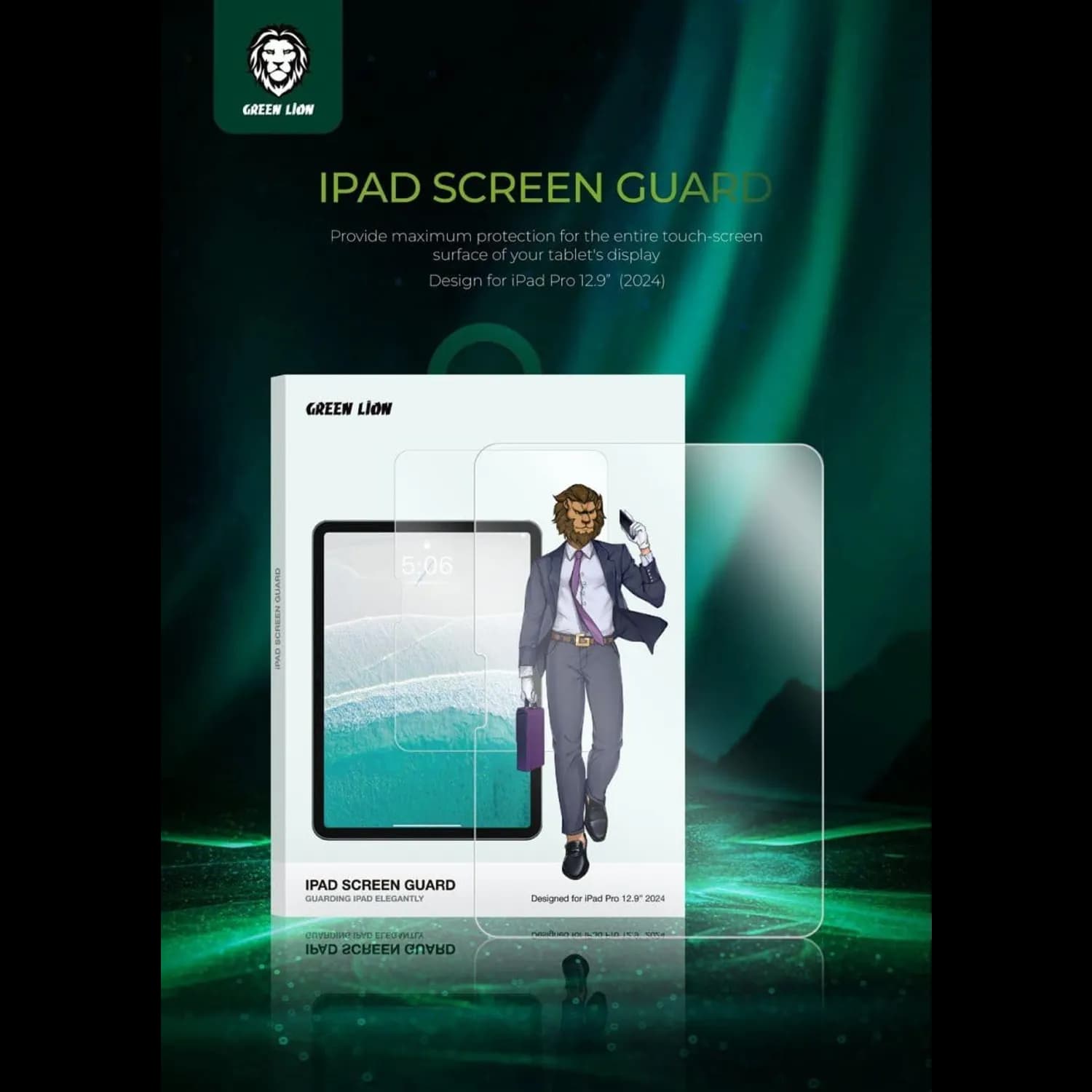Green Lion Screen Guard iPad Pro 13" - 9H Hardness, Clear 4