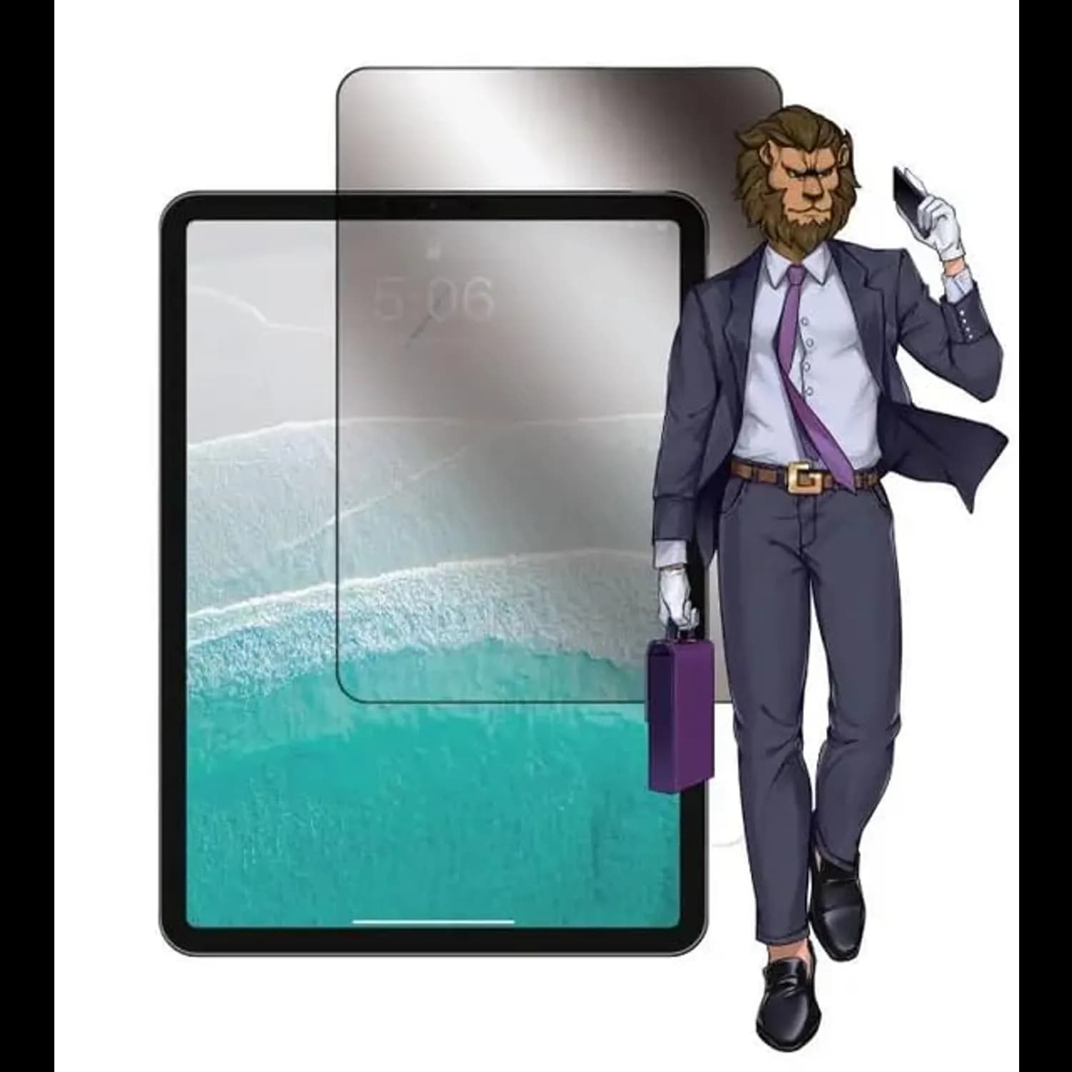 Green Lion Screen Guard iPad Air 11" - 360° Privacy, Black 4