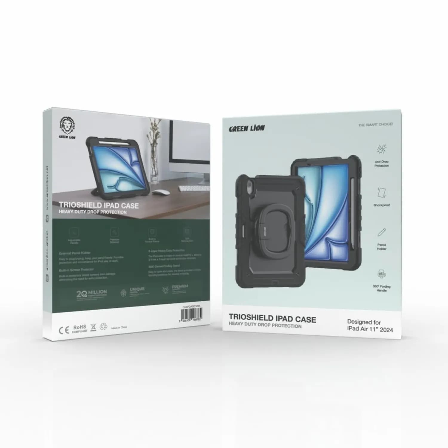Green Lion Tablet Case - Hard Shell, Black 2