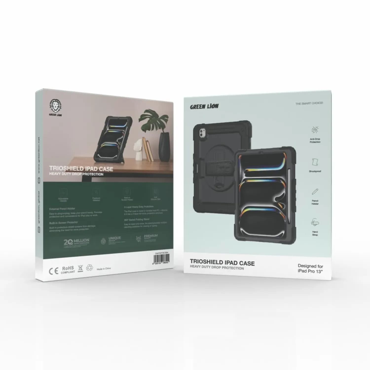 Green Lion Case - Trioshield, 360° Stand, Black 2