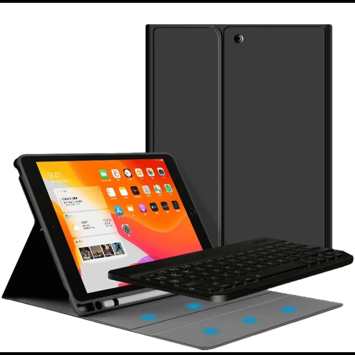Green Lion Leather Case with Wireless Keyboard for iPad Mini 8.3" 2021 - Black 3