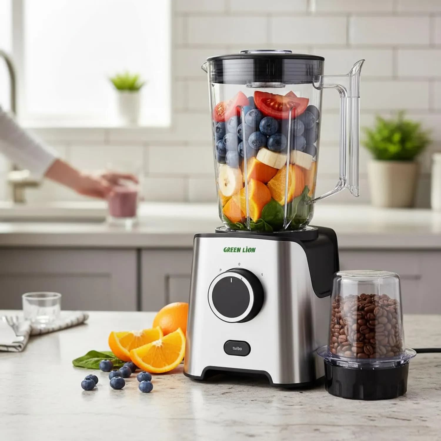 Green Lion Juice Blender & Grinder Jet Blend Pro - 650W, Gray 3