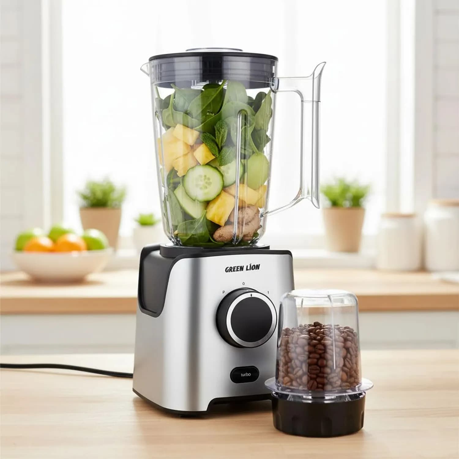 Green Lion Juice Blender & Grinder Jet Blend Pro - 650W, Gray 4