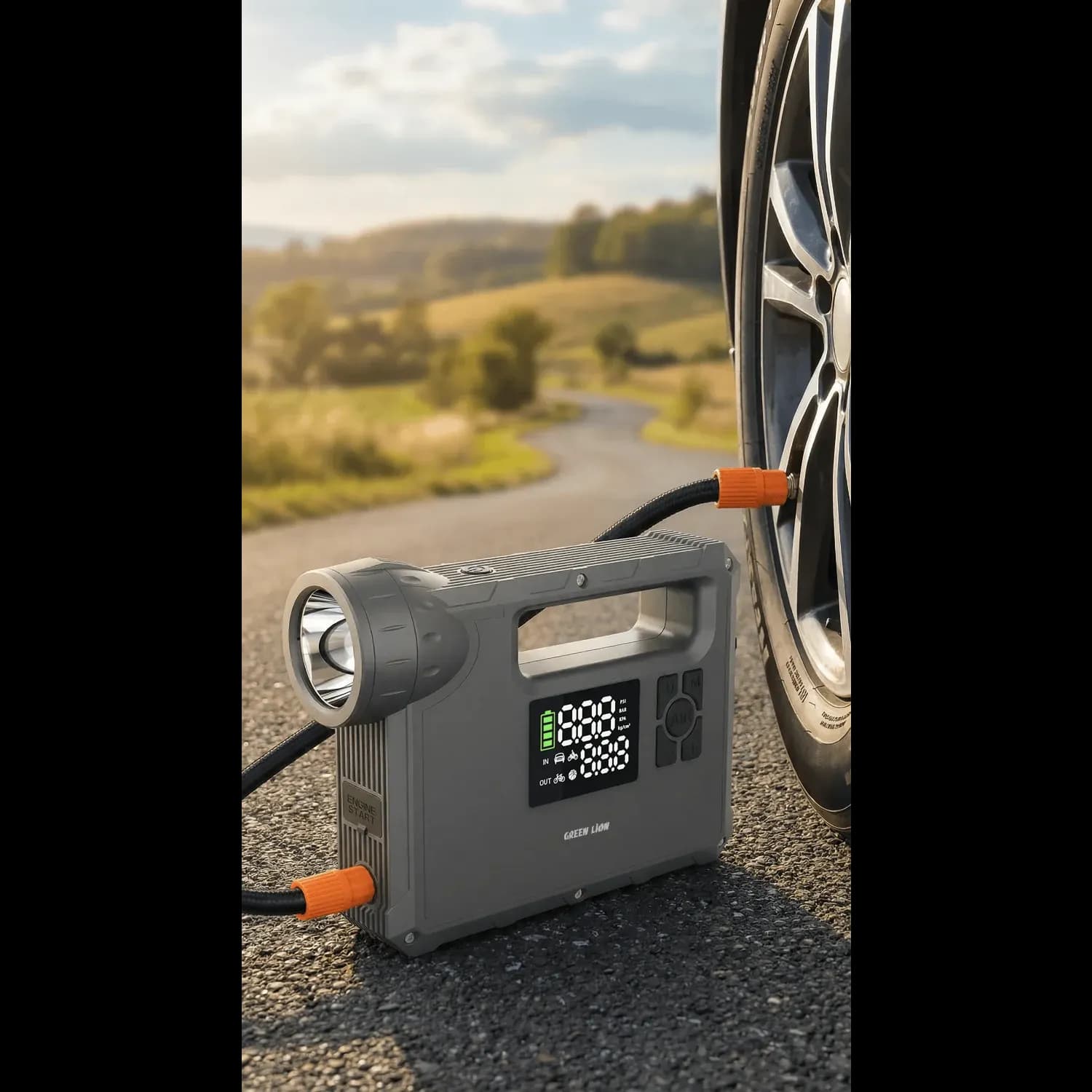 Green Lion Jump Starter JX-84 - 12V, 16000mAh, Grey 3