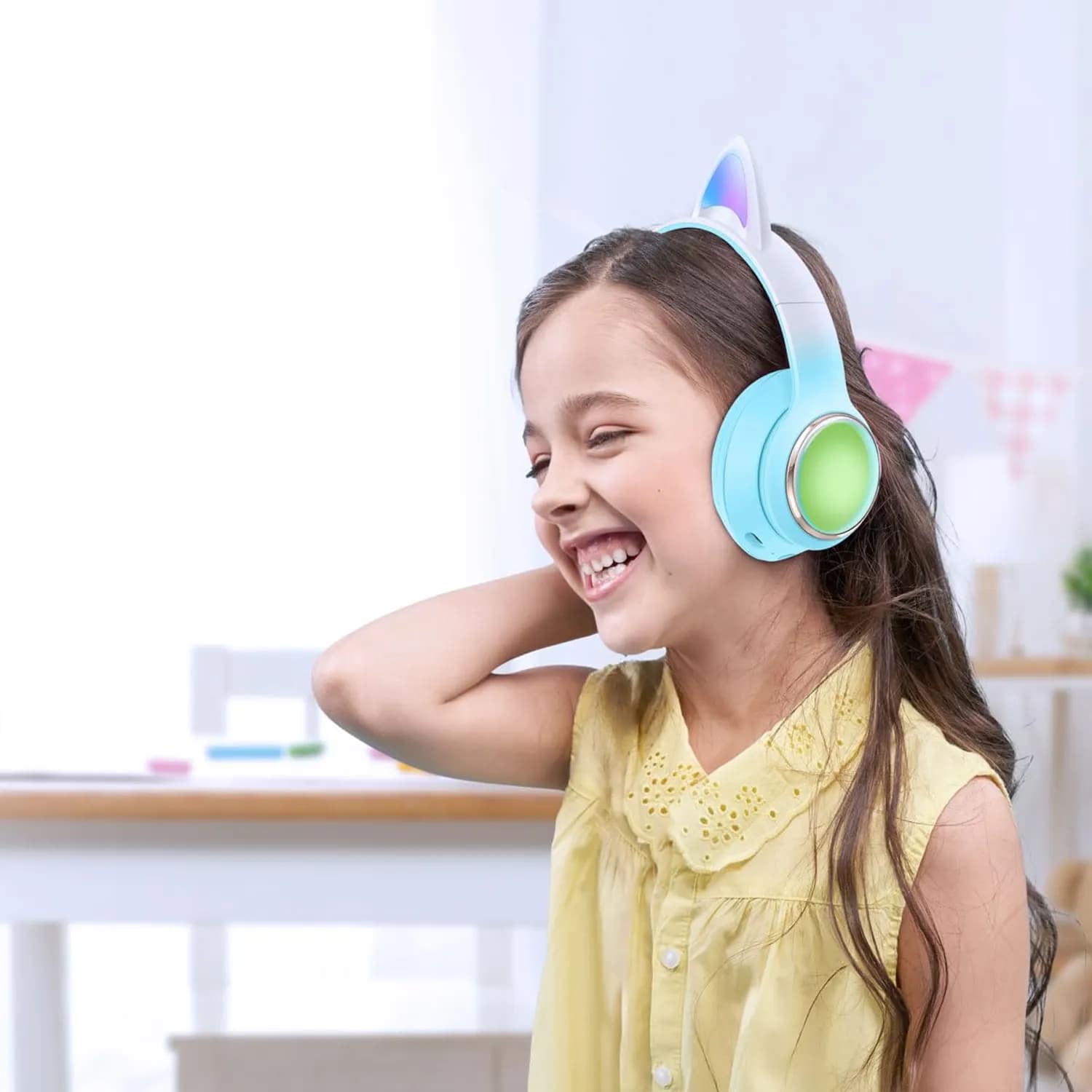 Green Lion Kids Wireless Headphone GNK400HP - BT 5.3, Blue 2