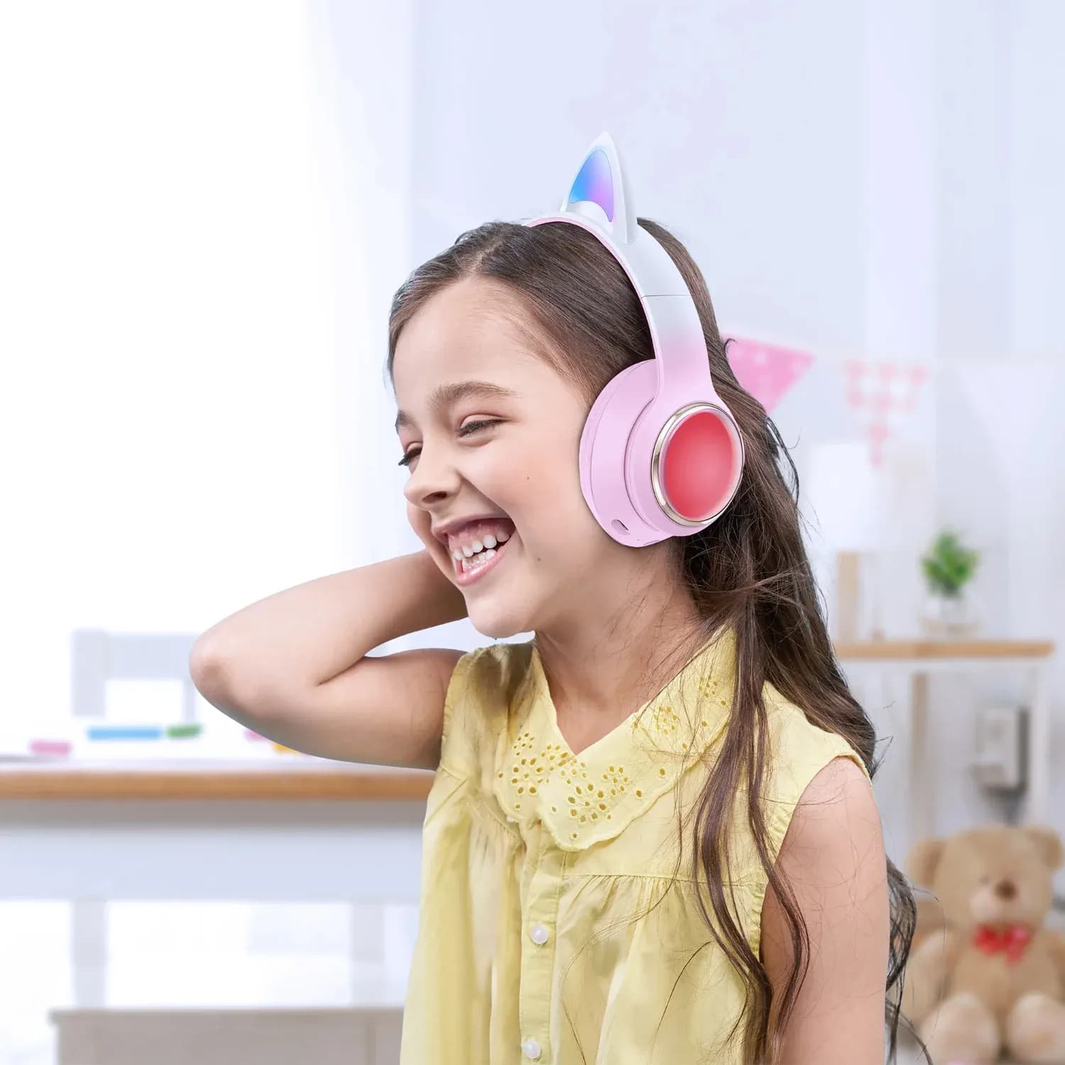 Green Lion Headphone GL-400 Kids Wireless - Pink 2