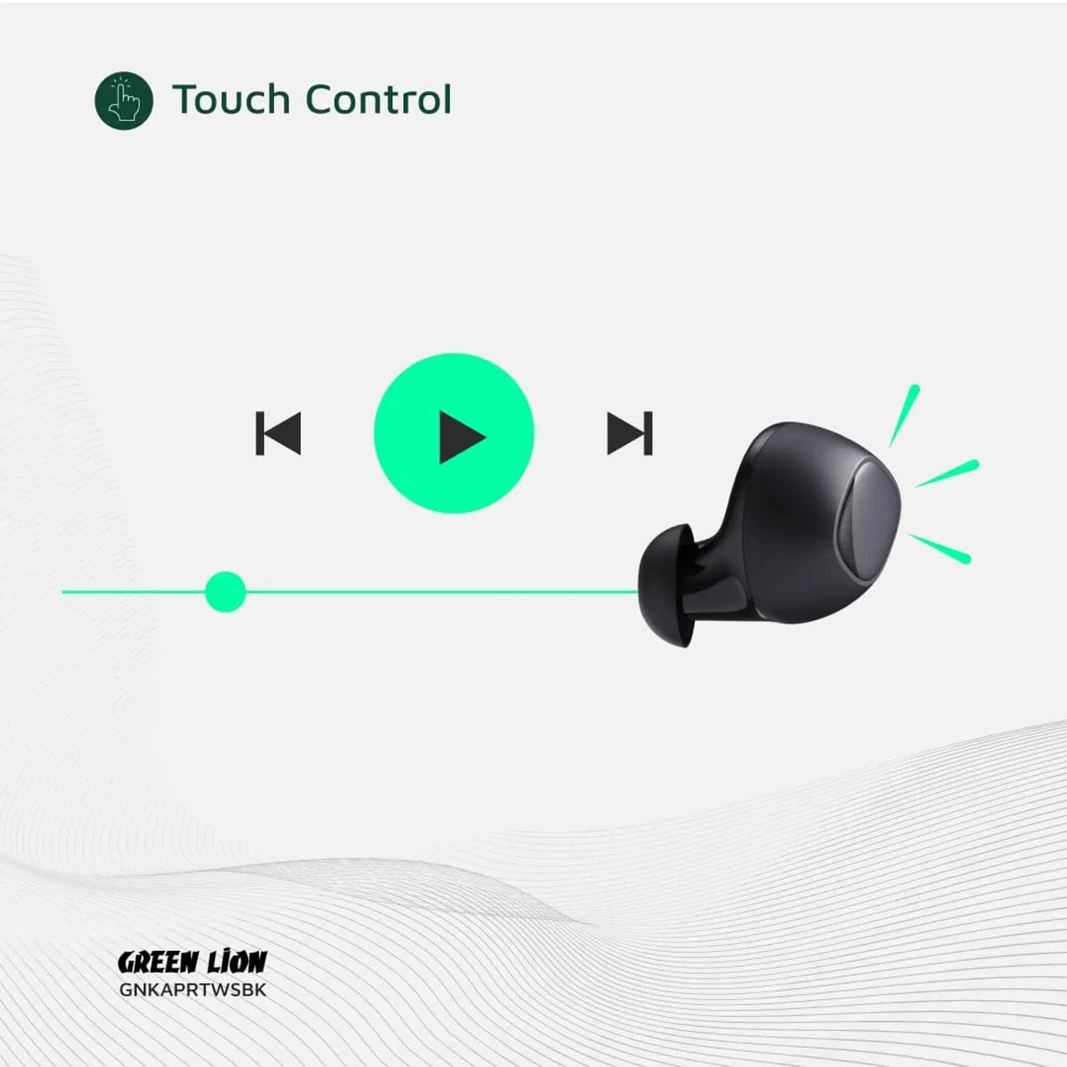 Green Lion Earbuds Kaprun GNKAPRTWS - True Wireless, IPX4, Black 5