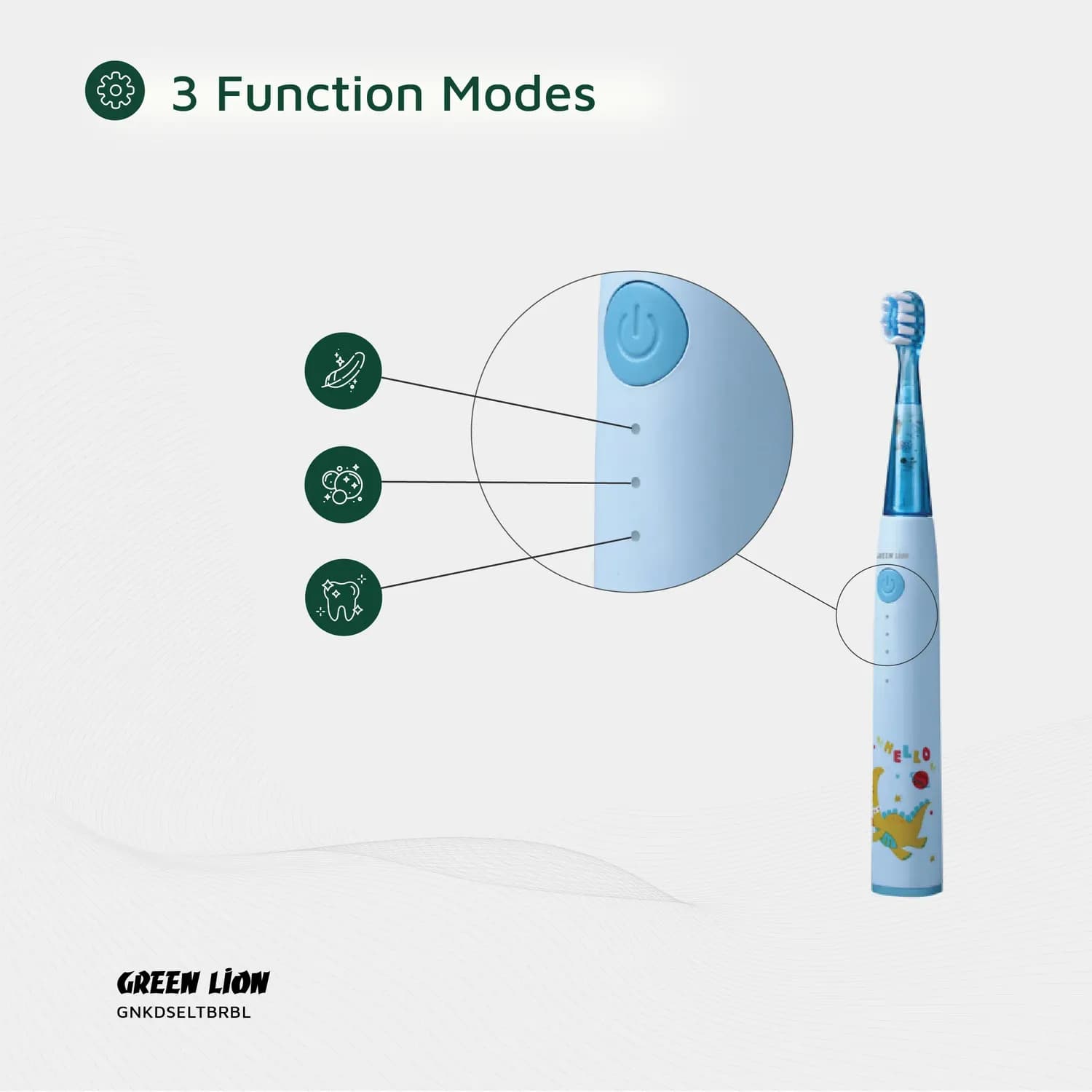 Green Lion Electric Toothbrush - Kids, Blue — Pink 5