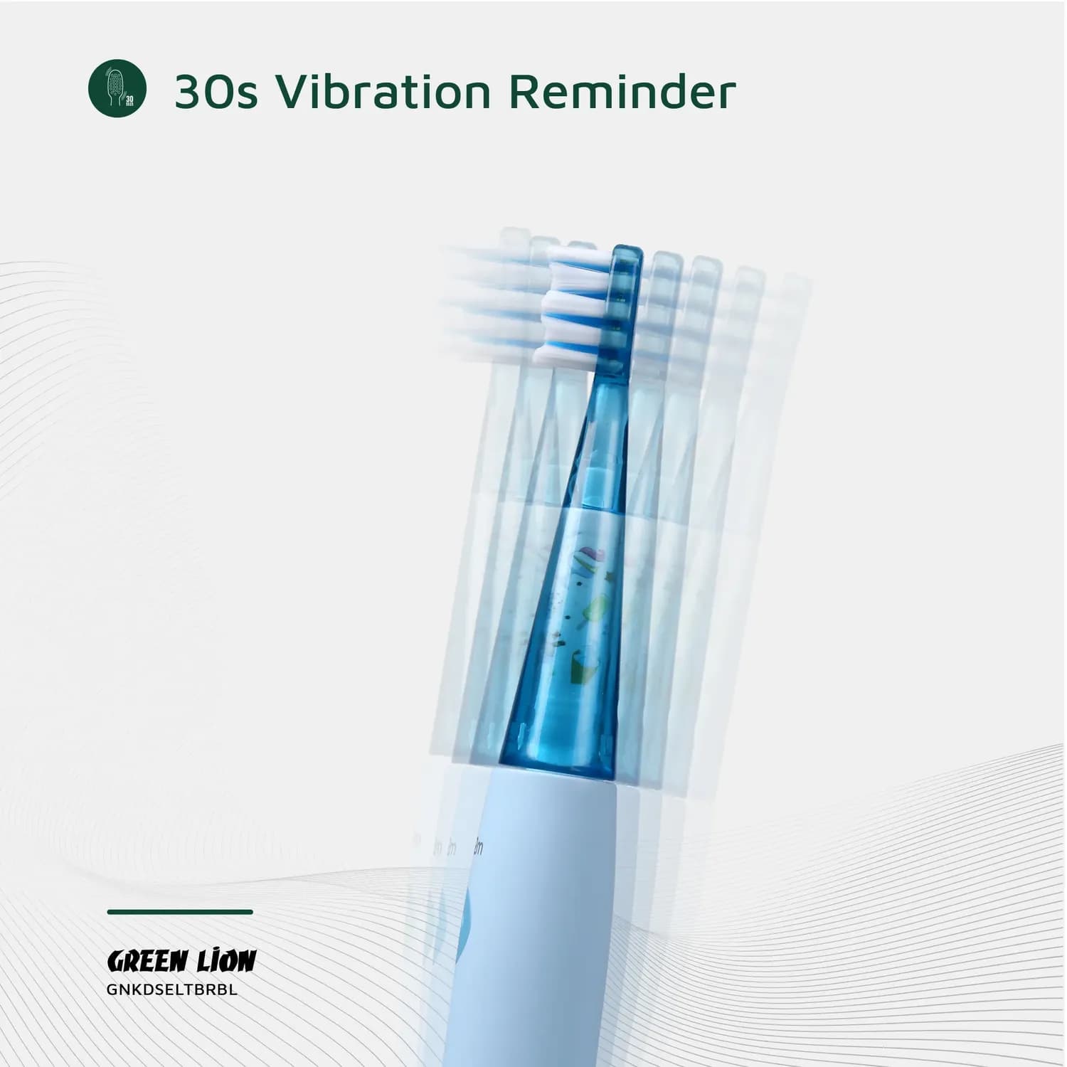 Green Lion Electric Toothbrush - Kids, Blue — Pink 6