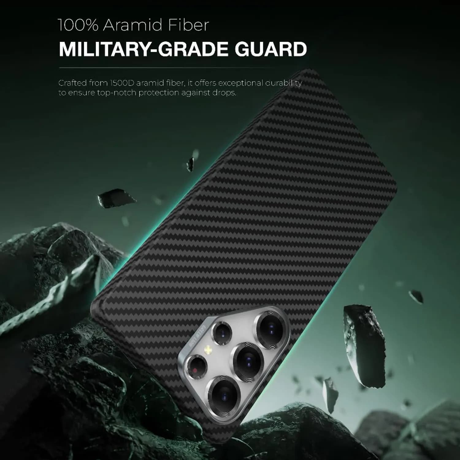 Green Lion Armor Case Samsung S25 Ultra - Kevlar, Black 4