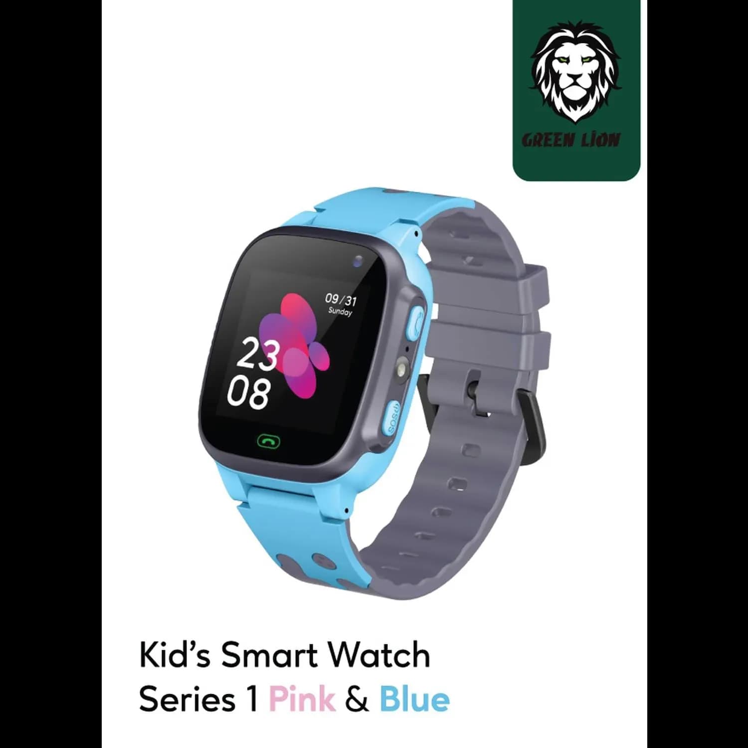Green Lion Kids Smart Watch Series 1 - GPS, SOS, Voice Chat, Blue 2