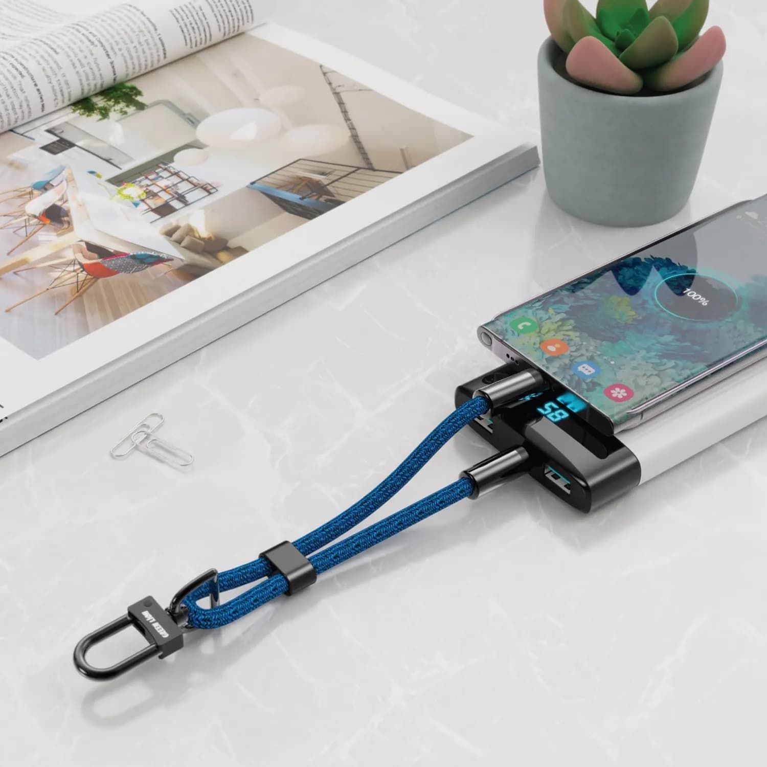 Generic USB Type-C Cable - 60W Fast Charging, Blue — Gray 3