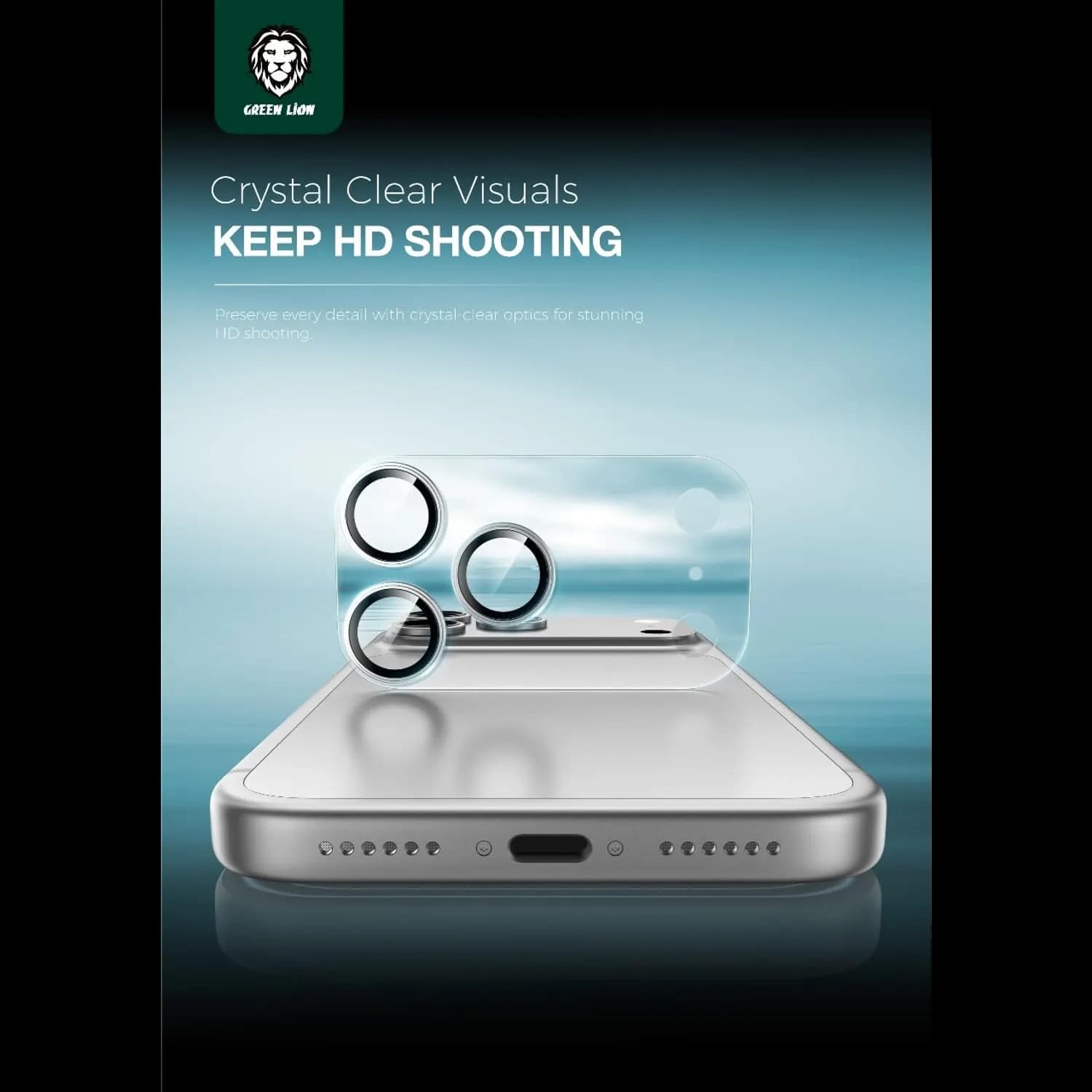 Green Lion Camera Lens Protector iPhone 17 Pro Max - 9H Tempered Glass, Clear 3