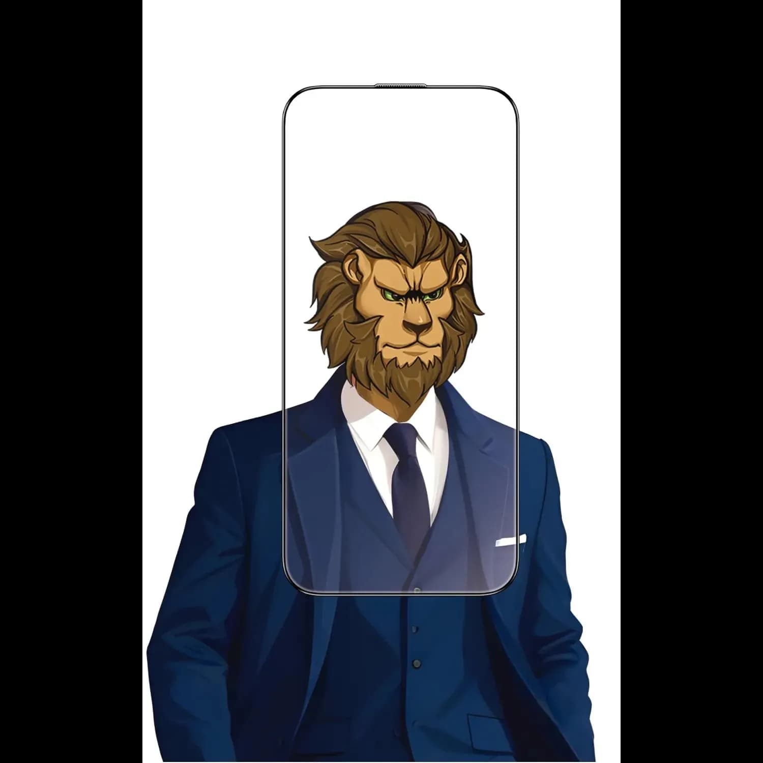Green Lion Screen Protector iPhone 16 - 3D Curved, Anti-Fingerprint, Clear 4