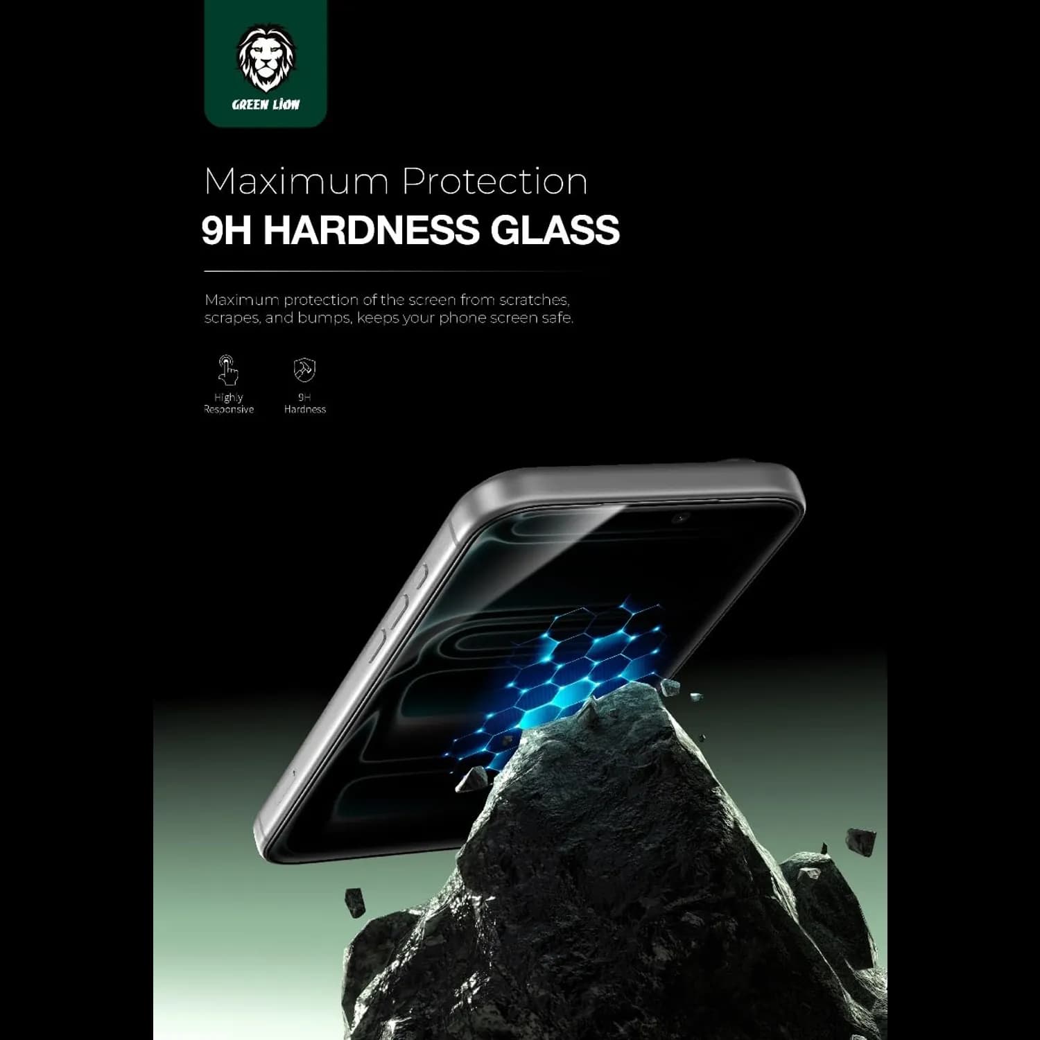 Green Lion Privacy Glass Screen Protector iPhone 17 Pro - 3D Curved, Black Edge 4