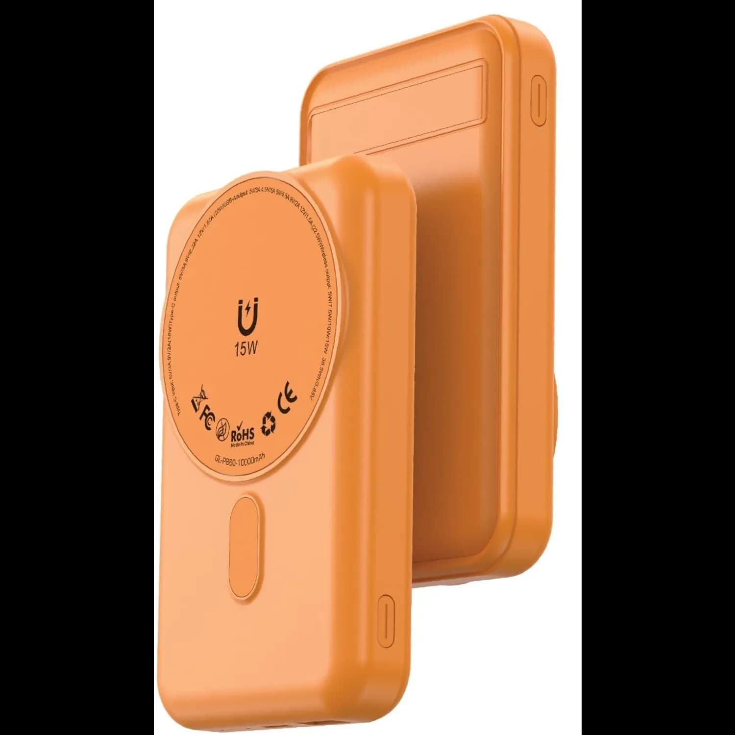 Green Lion Power Bank Lagos - 10000mAh PD 20W Wireless, Orange 1