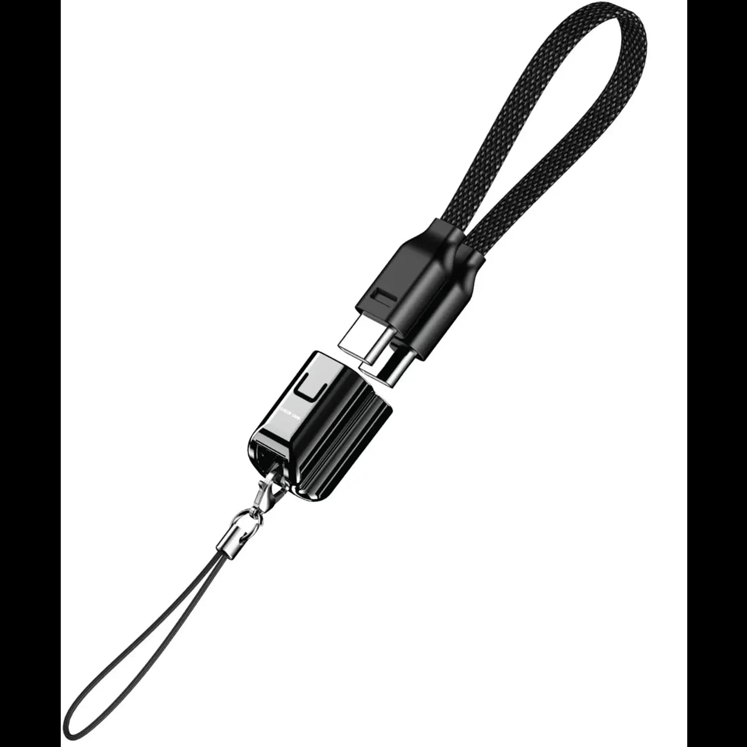 Green Lion USB C to USB C Cable - 60W PD, 15cm, Braided Black 1