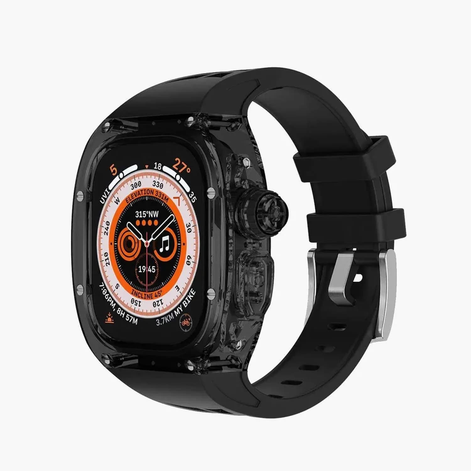 Green Lion Watch - Silicone Strap, Transparent Black Green Lion Watch - Silicone Strap, Transparent Black