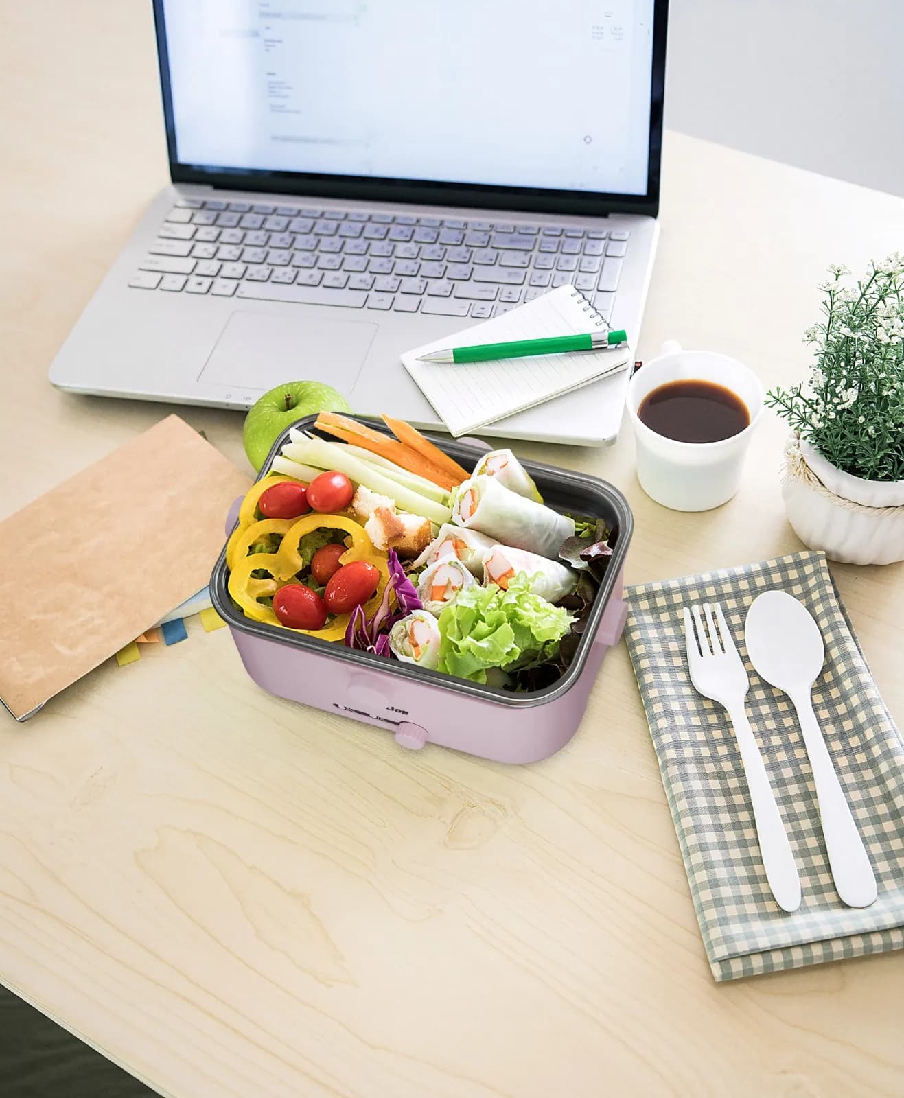 Green Lion Lunch Mate Electric Lunch Box - Pink 2