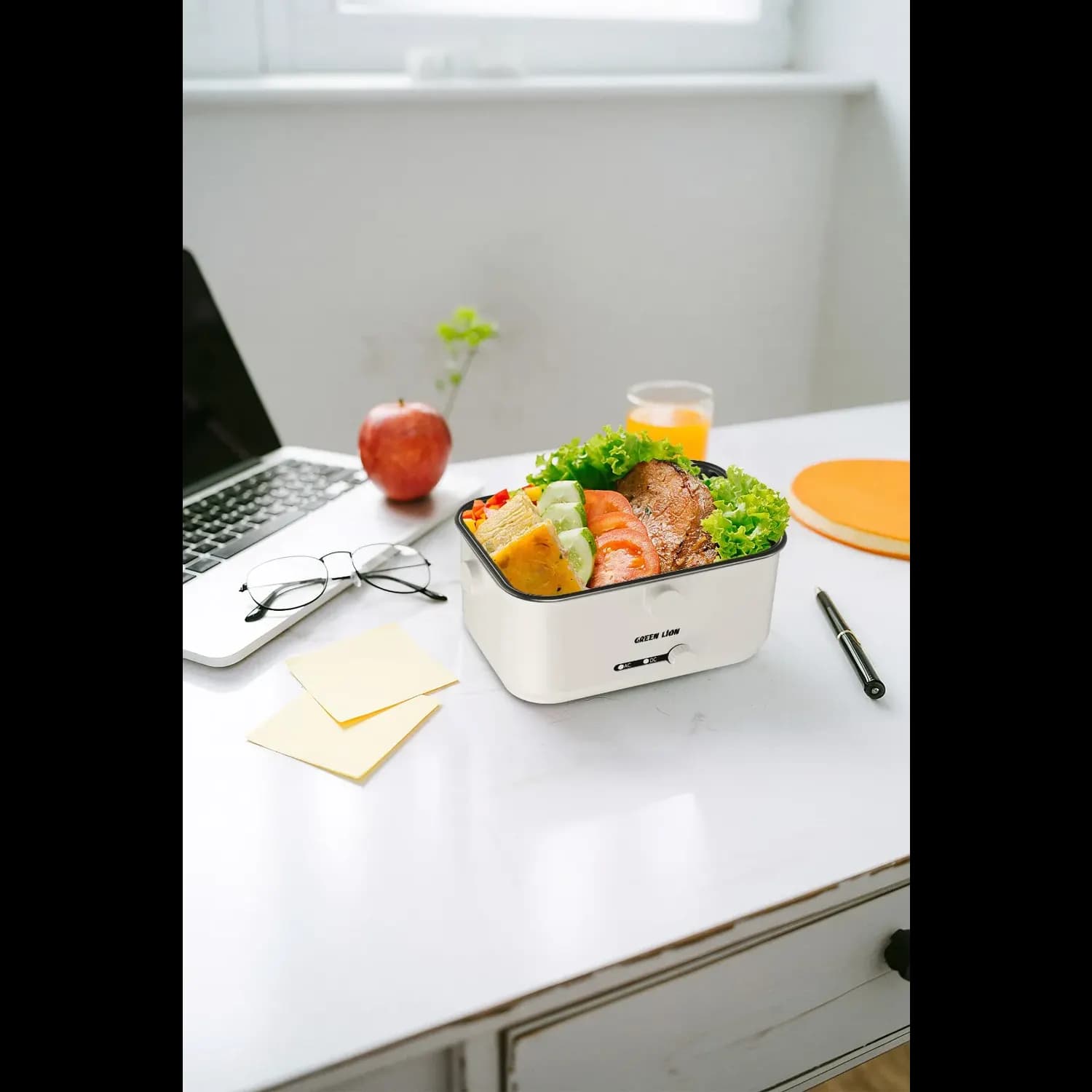 Green Lion Electric Lunch Box Lunch Mate - 1.8L, White 3