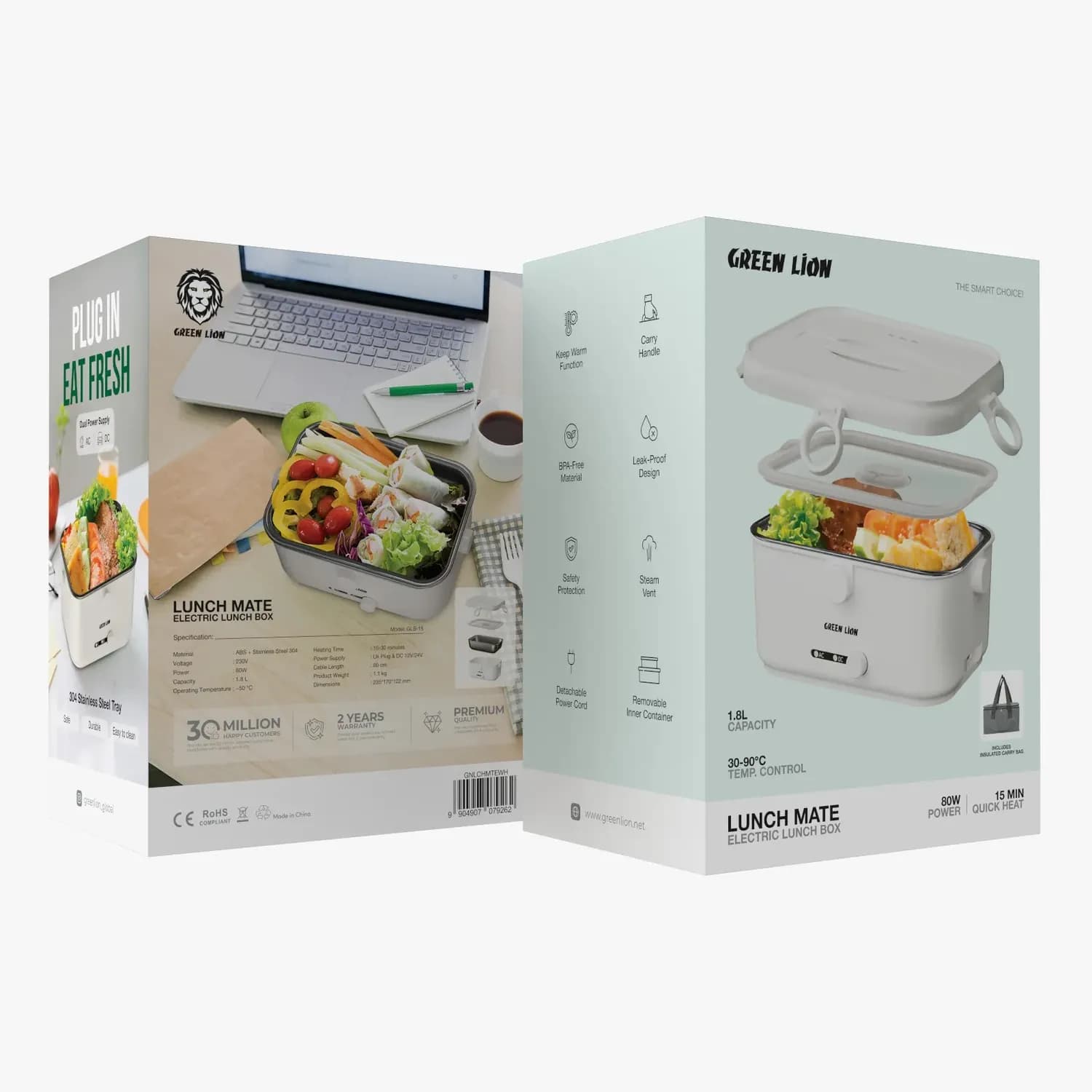 Green Lion Electric Lunch Box Lunch Mate - 1.8L, White 5