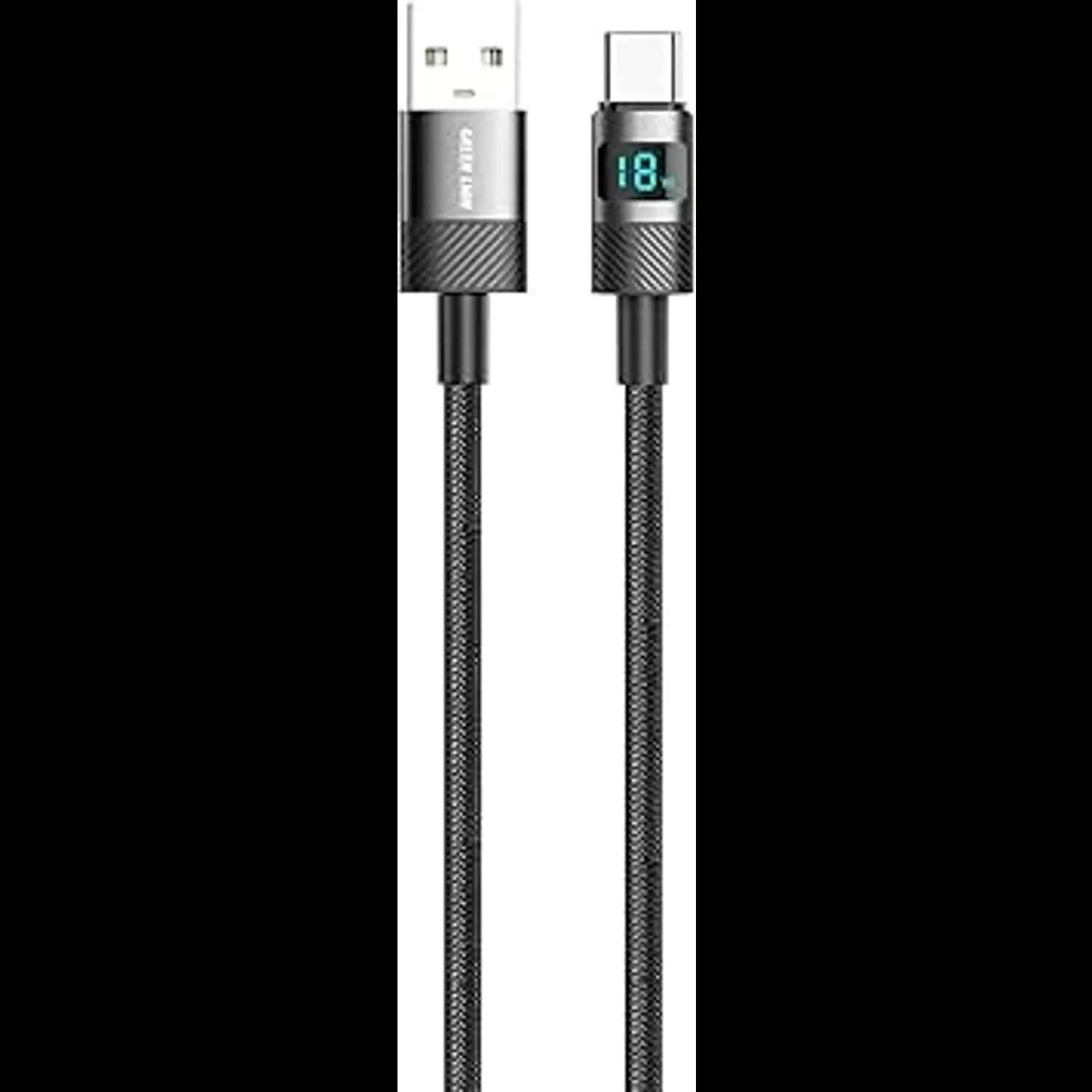 Green Lion USB-A to USB-C Cable - 18W Fast Charge, Black 1