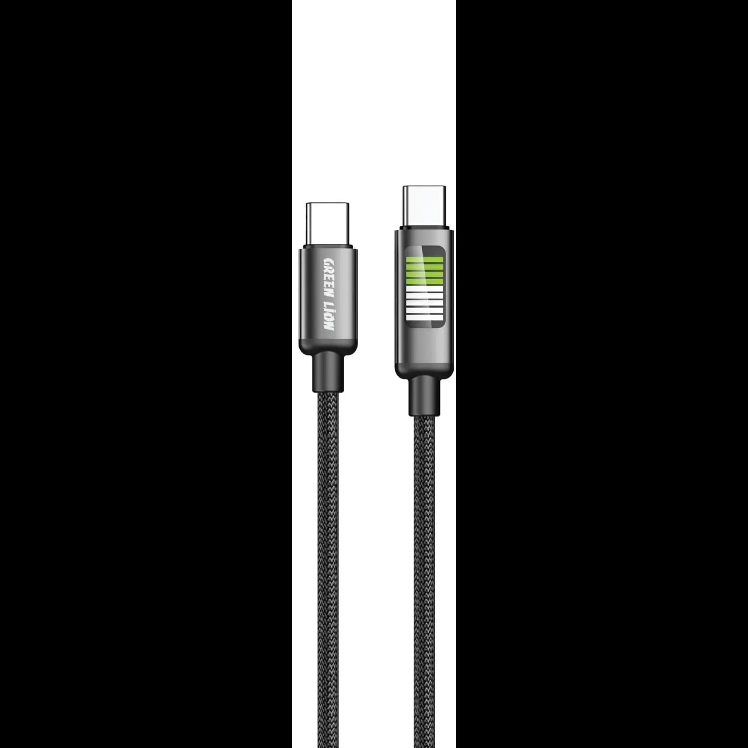 Green Lion USB-C to USB-C Charging Cable - LED Indicator, Black 1 Green Lion USB-C to USB-C Charging Cable - LED Indicator, Black 1