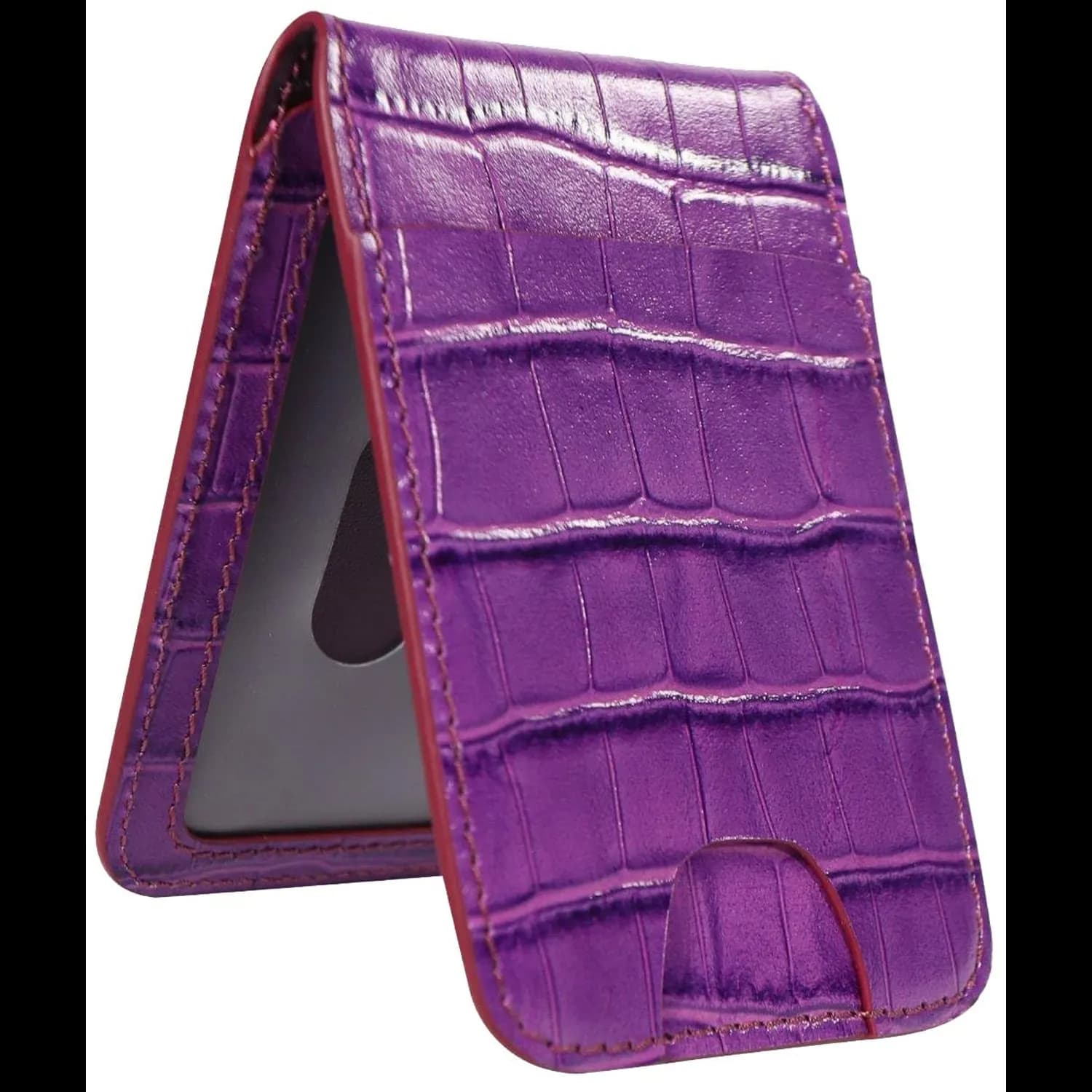 Green Lion Magwallet Holder - Leather Purple, Magnetic Stand 1 Green Lion Magwallet Holder - Leather Purple, Magnetic Stand 1