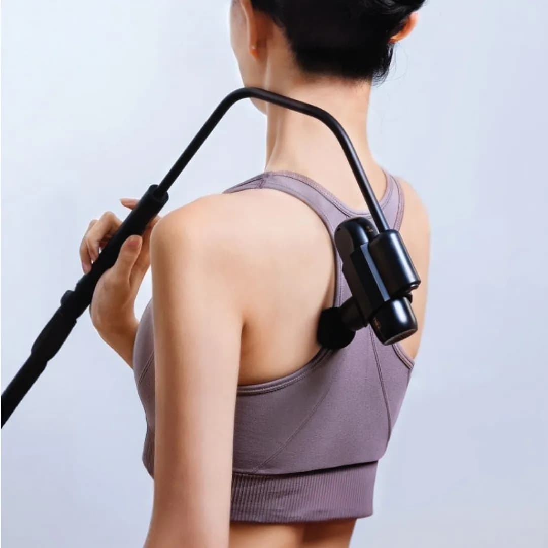 Green Lion Long Handle Massage Gun - Black 3