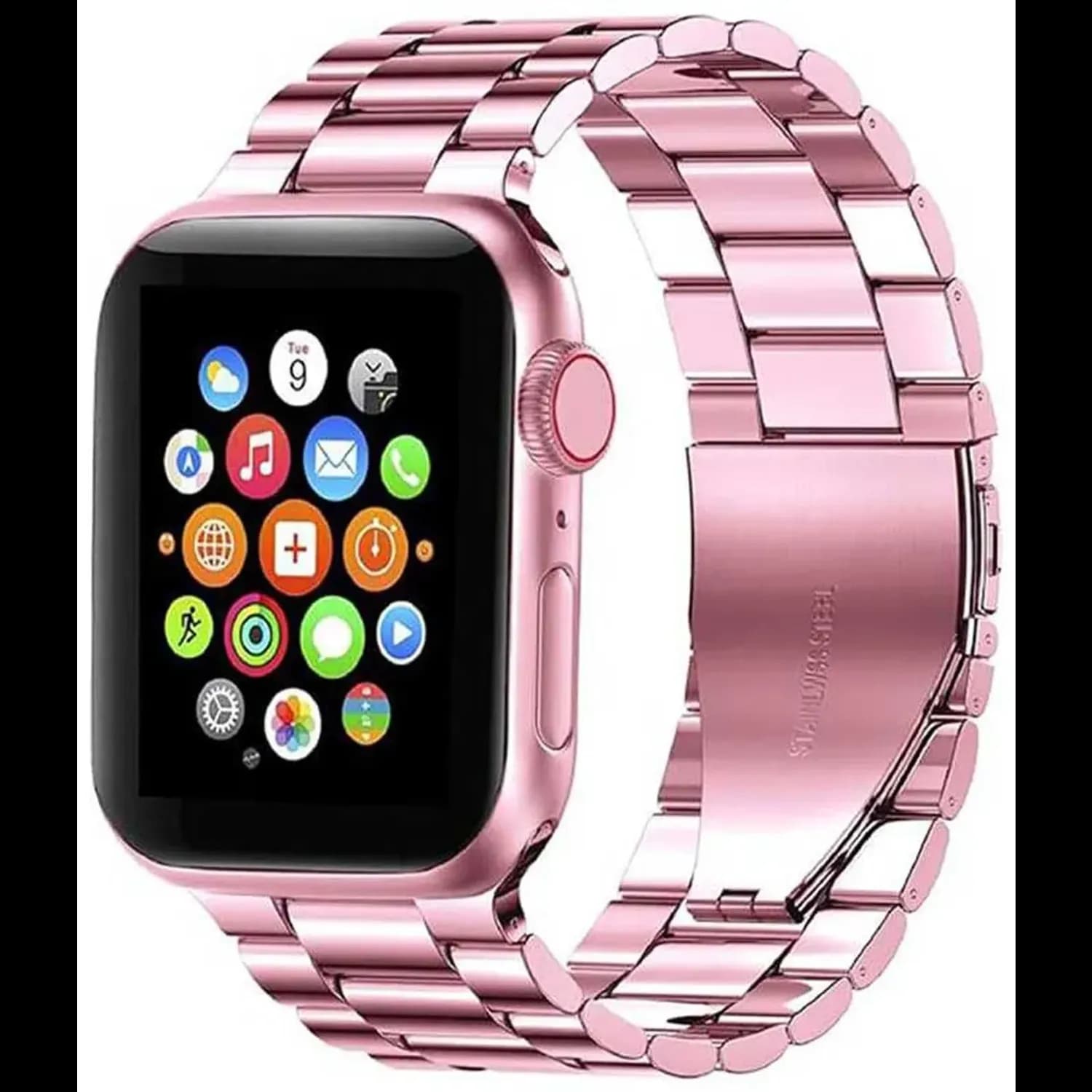Green Lion Stainless Steel Strap - Rose Gold — Blue 2