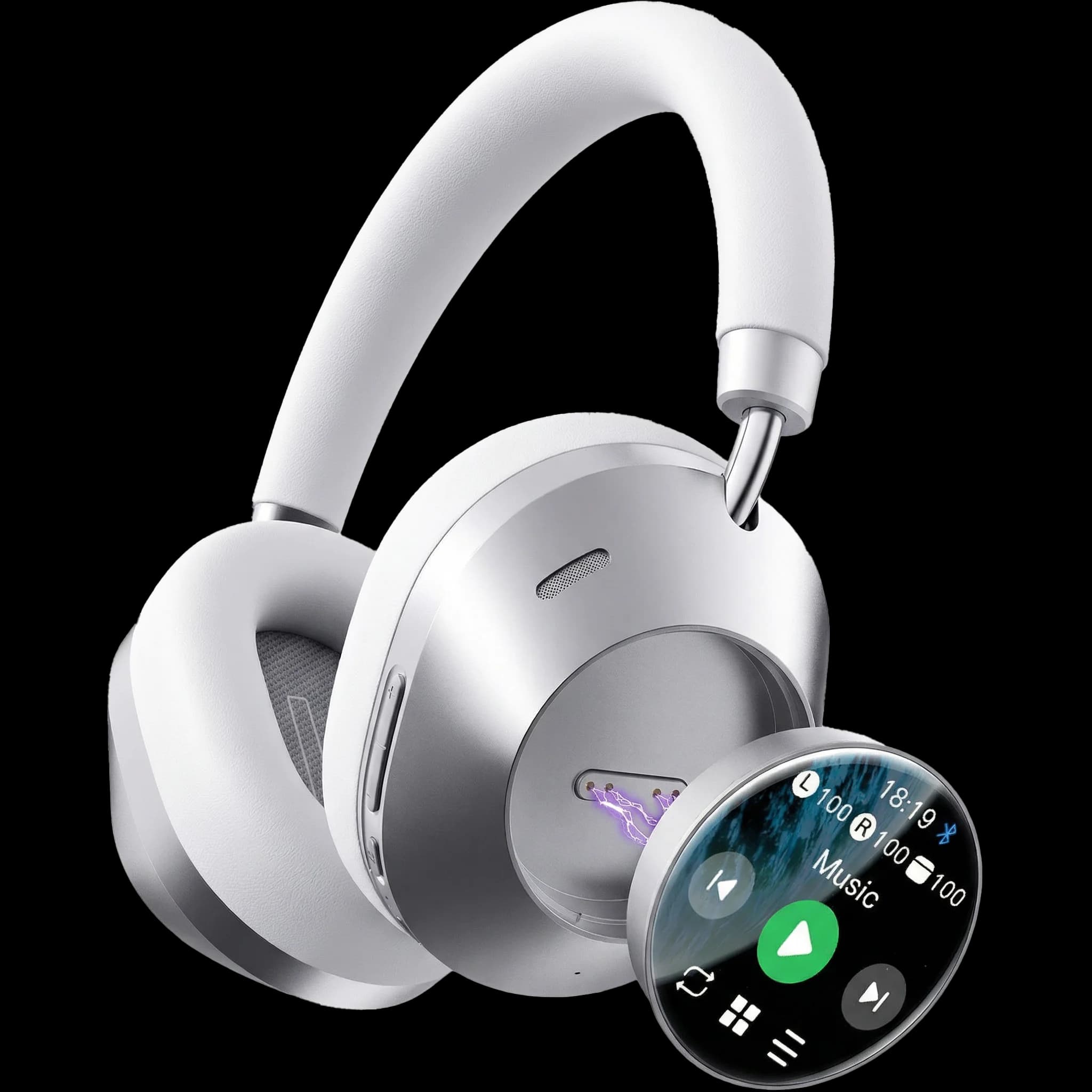 Green Lion Headphones Lorenza Hybrid ANC - White — Black 3