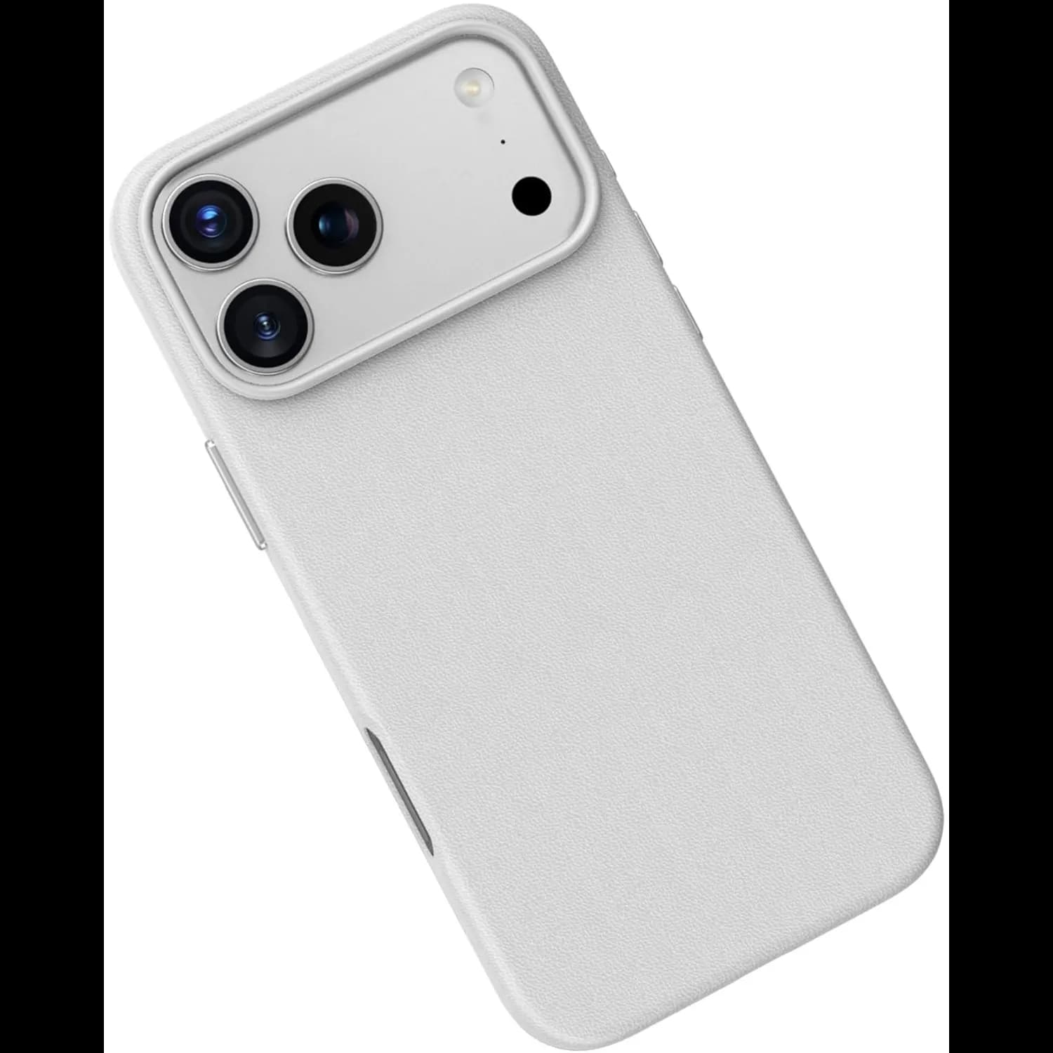 Green Lion Leather Case iPhone 17 Pro Max - Eco-Leather, White Green Lion Leather Case iPhone 17 Pro Max - Eco-Leather, White