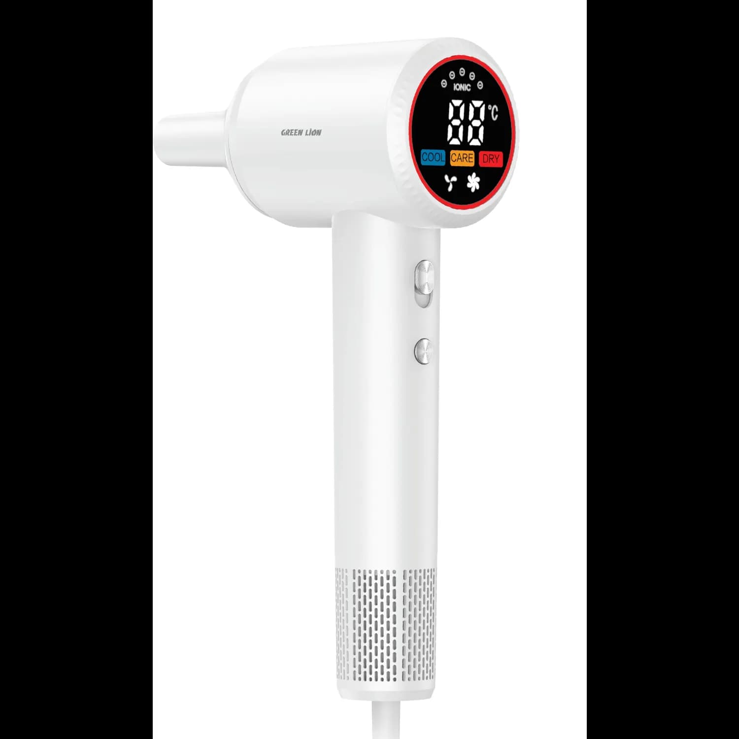 Green Lion Hair Dryer LUXAIR - 1600W, Digital Display, White — Grey 2