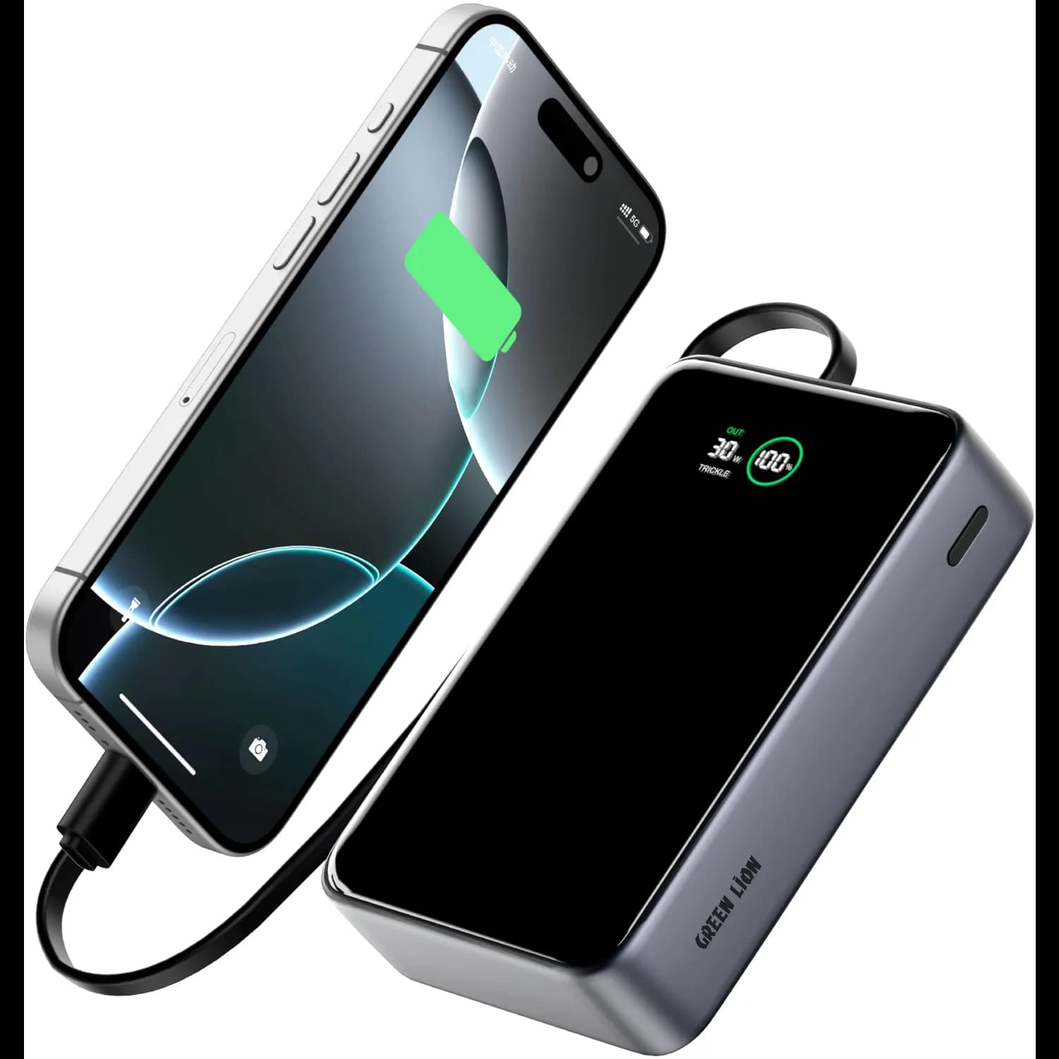 Green Lion Power Bank Madrid - 20000mAh PD 35W, Gray 3