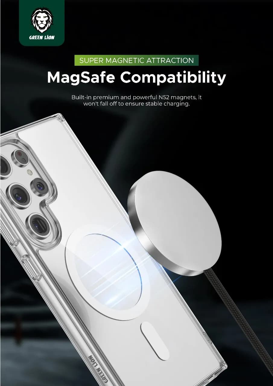 Green Lion MagSafe Crystal Case for Samsung Galaxy S24 Series 1 Green Lion MagSafe Crystal Case for Samsung Galaxy S24 Series 1