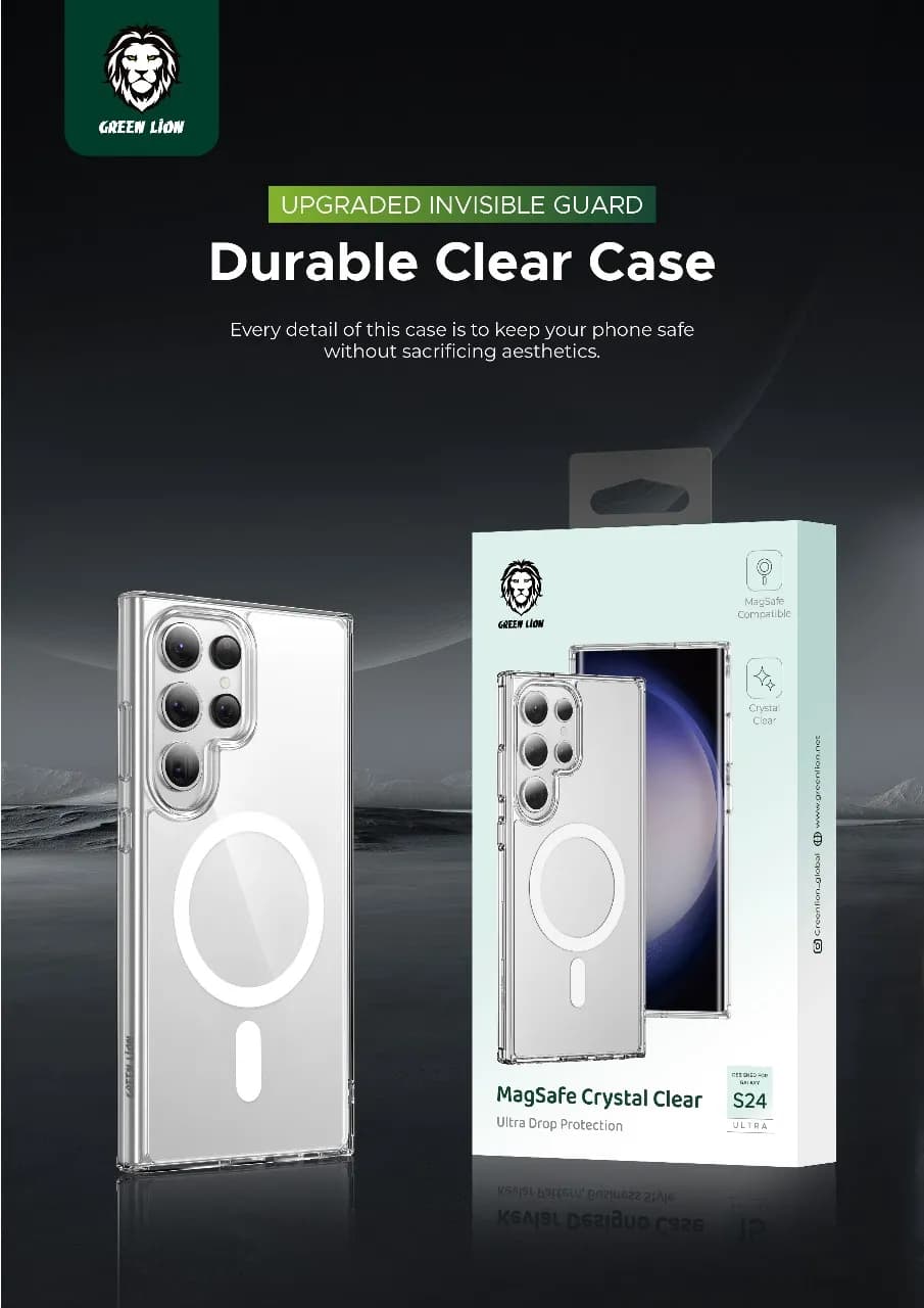 Green Lion MagSafe Crystal Case for Samsung Galaxy S24 Series 3