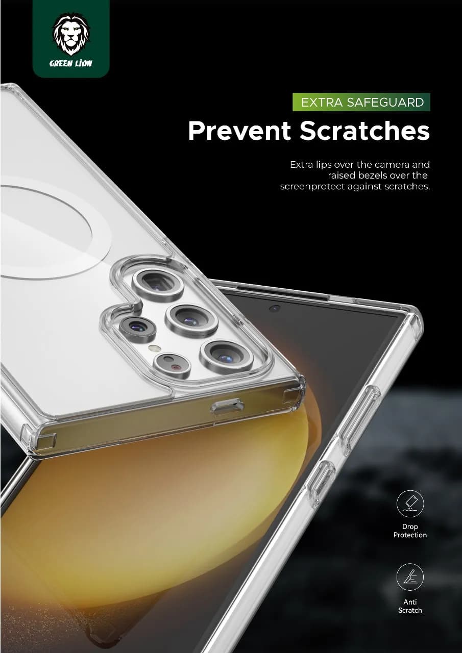 Green Lion MagSafe Crystal Case for Samsung Galaxy S24 Series 4