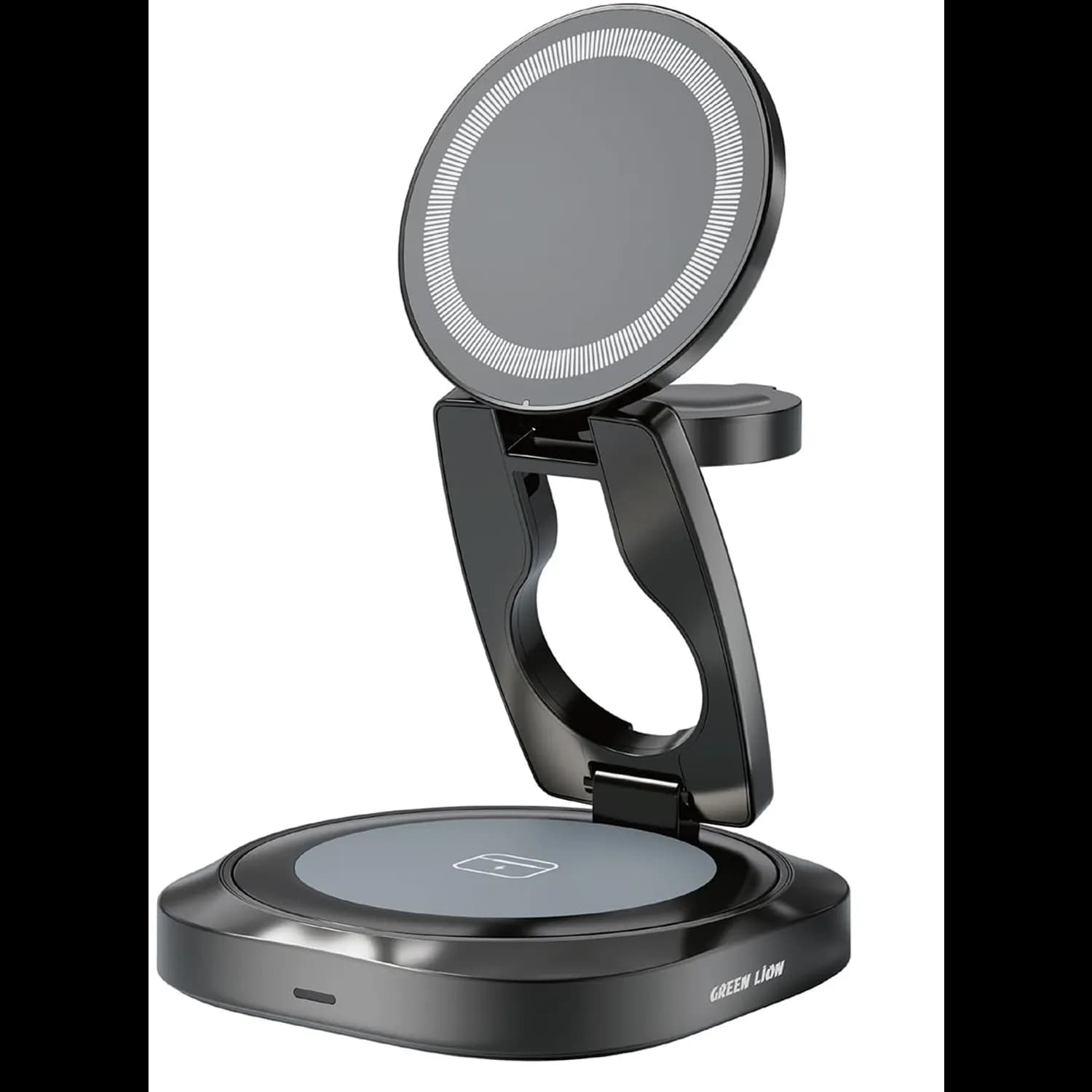 Green Lion Wireless Charger Qi2.2 - 3-in-1 Foldable 25W, Gray 1