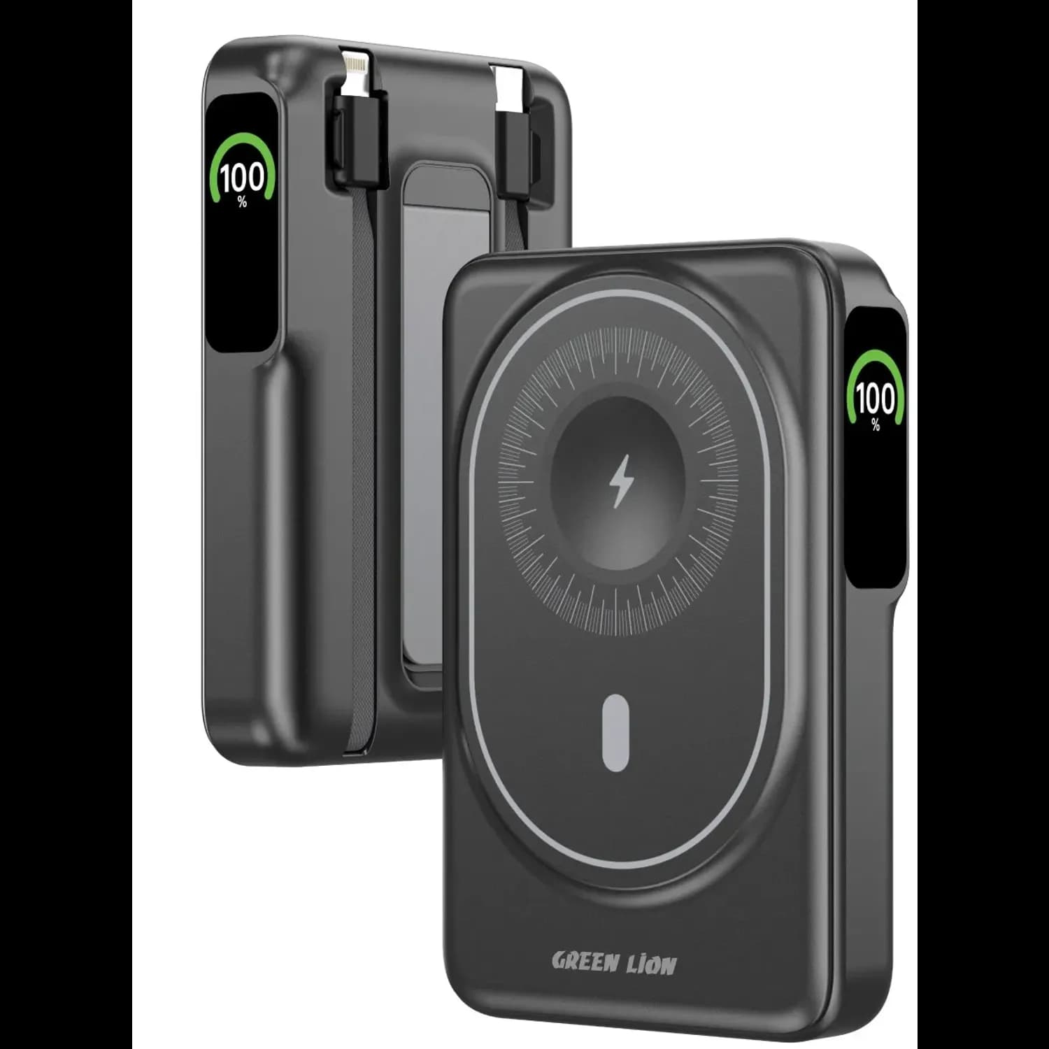 Green Lion Power Bank Mag-Vision 10000mAh - Wireless Charging, Universal 1 Green Lion Power Bank Mag-Vision 10000mAh - Wireless Charging, Universal 1