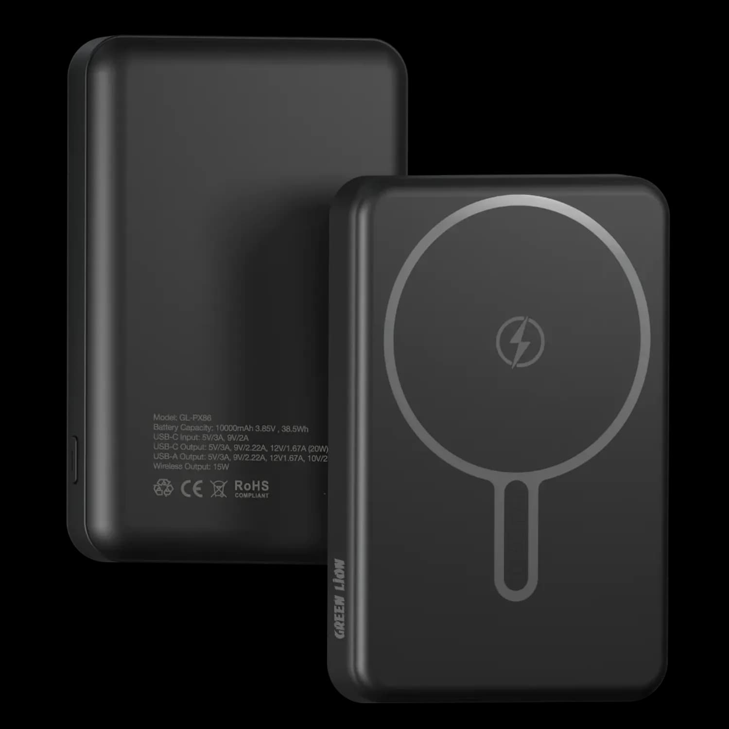 Green Lion Power Bank Malaga - Black — White 2