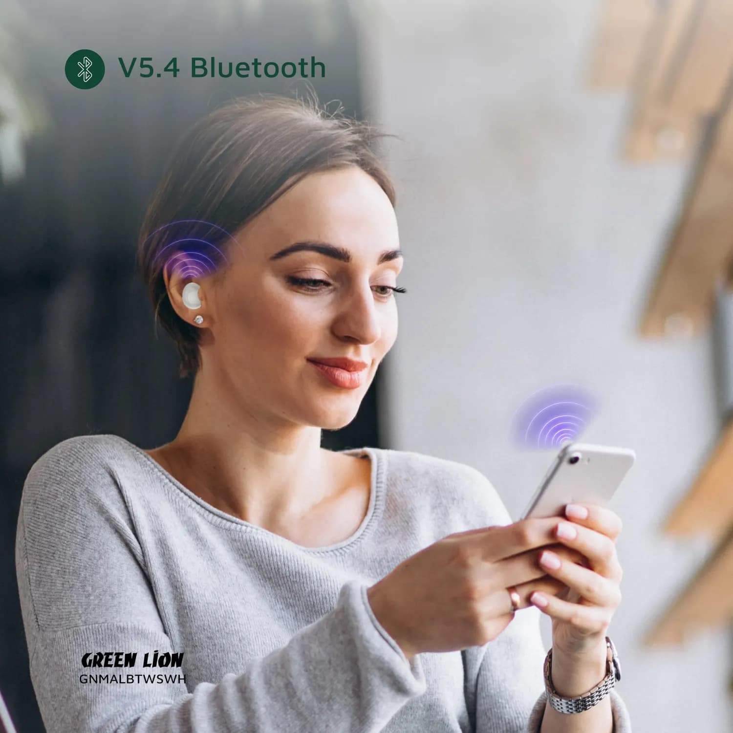 Green Lion Earbuds Malbun - True Wireless, Bluetooth 5.4, White 2