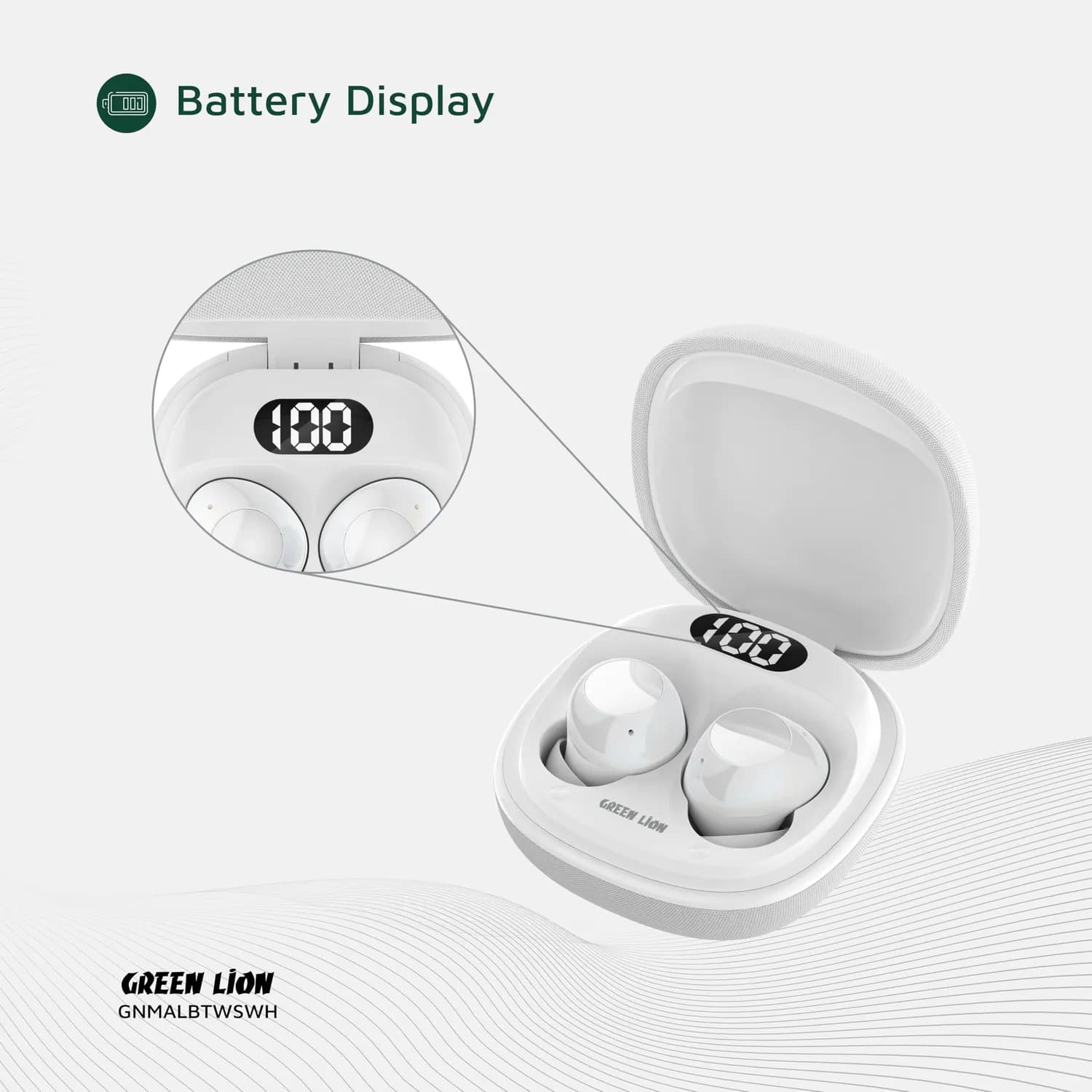 Green Lion Earbuds Malbun - True Wireless, Bluetooth 5.4, White 4