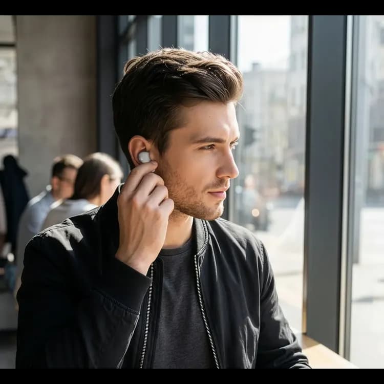 Green Lion Wireless Earbuds MALMO - Grey — Black 3