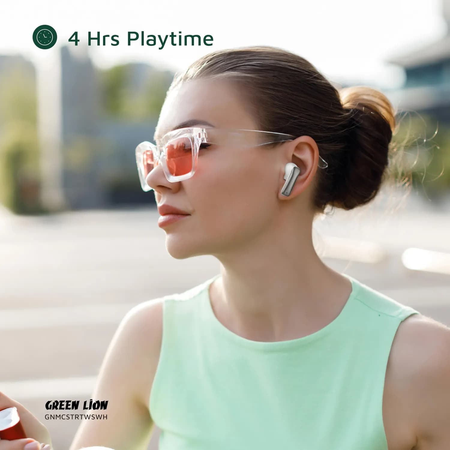 Green Lion Earbuds Manchester True Wireless - Bluetooth 5.4, White 4
