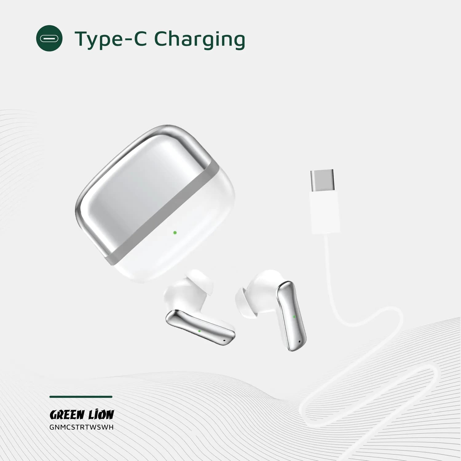 Green Lion Earbuds Manchester True Wireless - Bluetooth 5.4, White 5